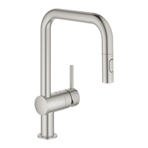 Grohe Minta Single Lever Mono Sink Mixer with Extractable Trigger Spray