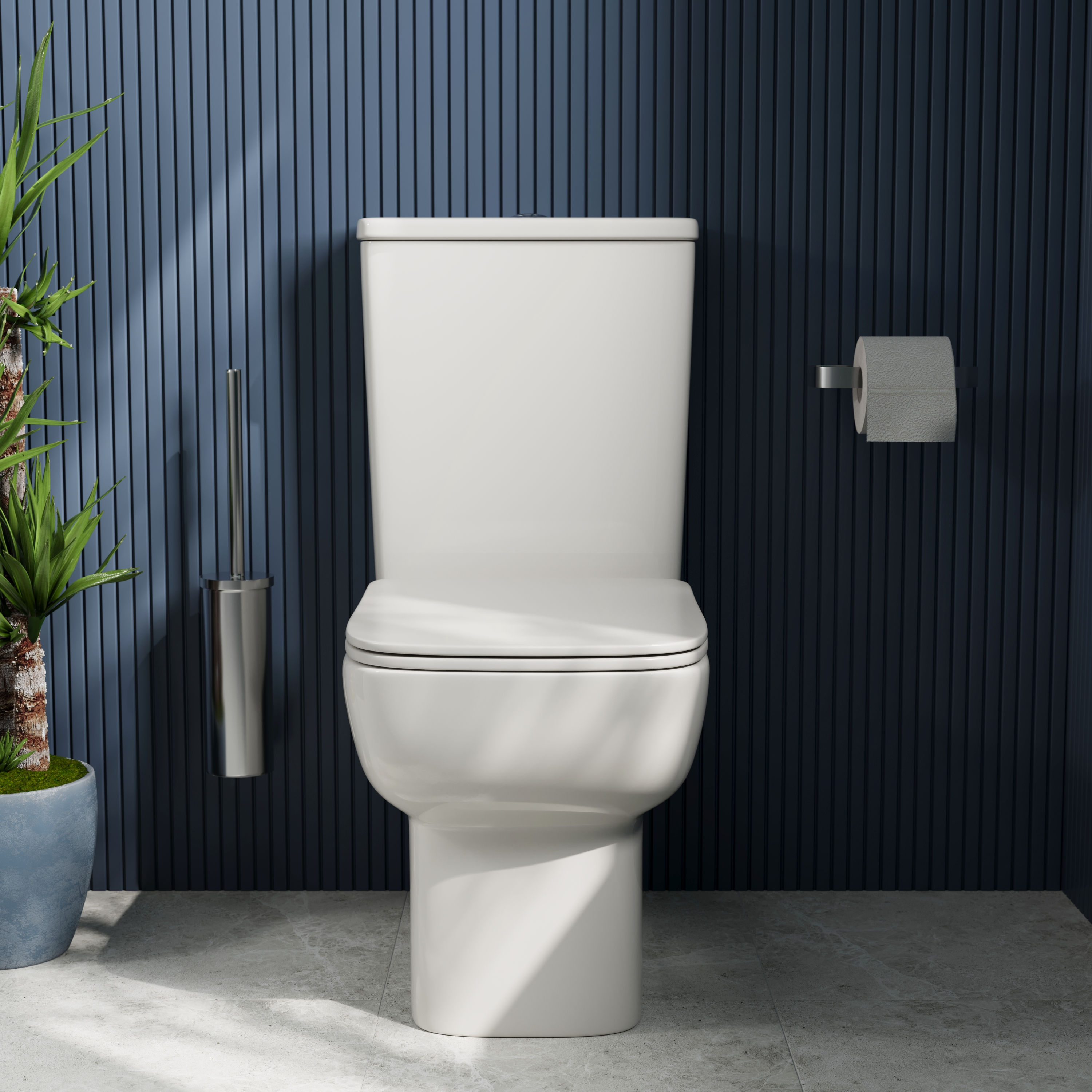 Harbour Icon Rimless Close Coupled Toilet & Soft Close Seat