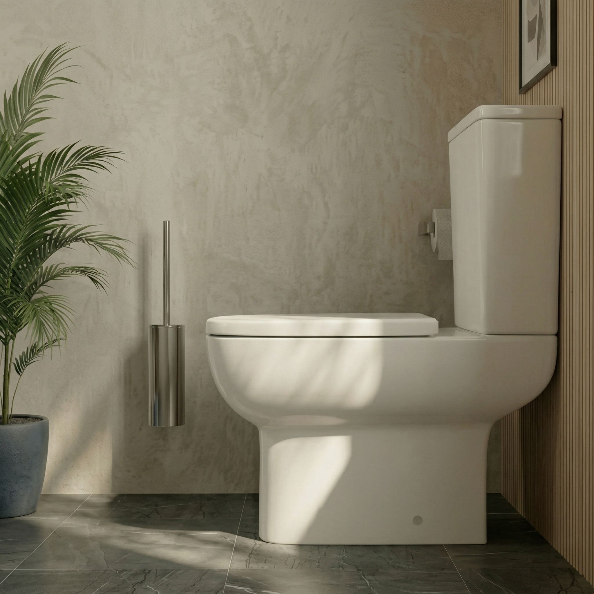 Harbour Icon Rimless Close Coupled Toilet & Soft Close Seat
