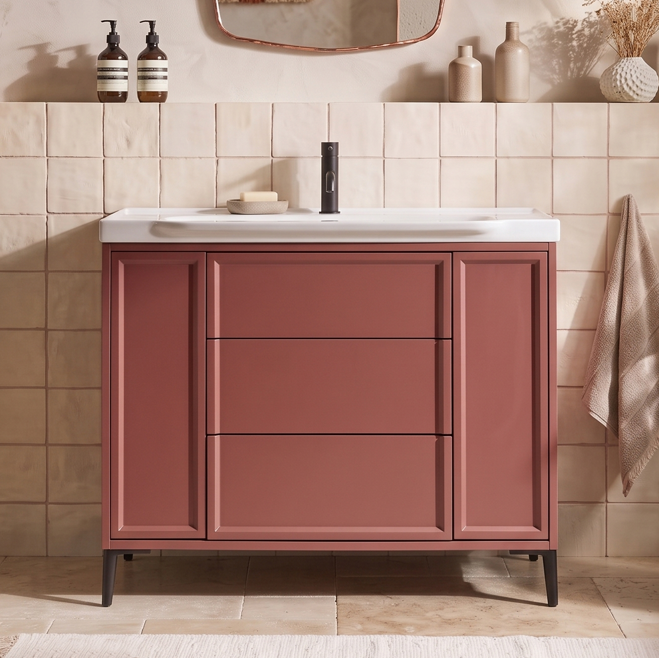 Elara 1000mm Floorstanding Vanity Unit & Basin with Leg Set