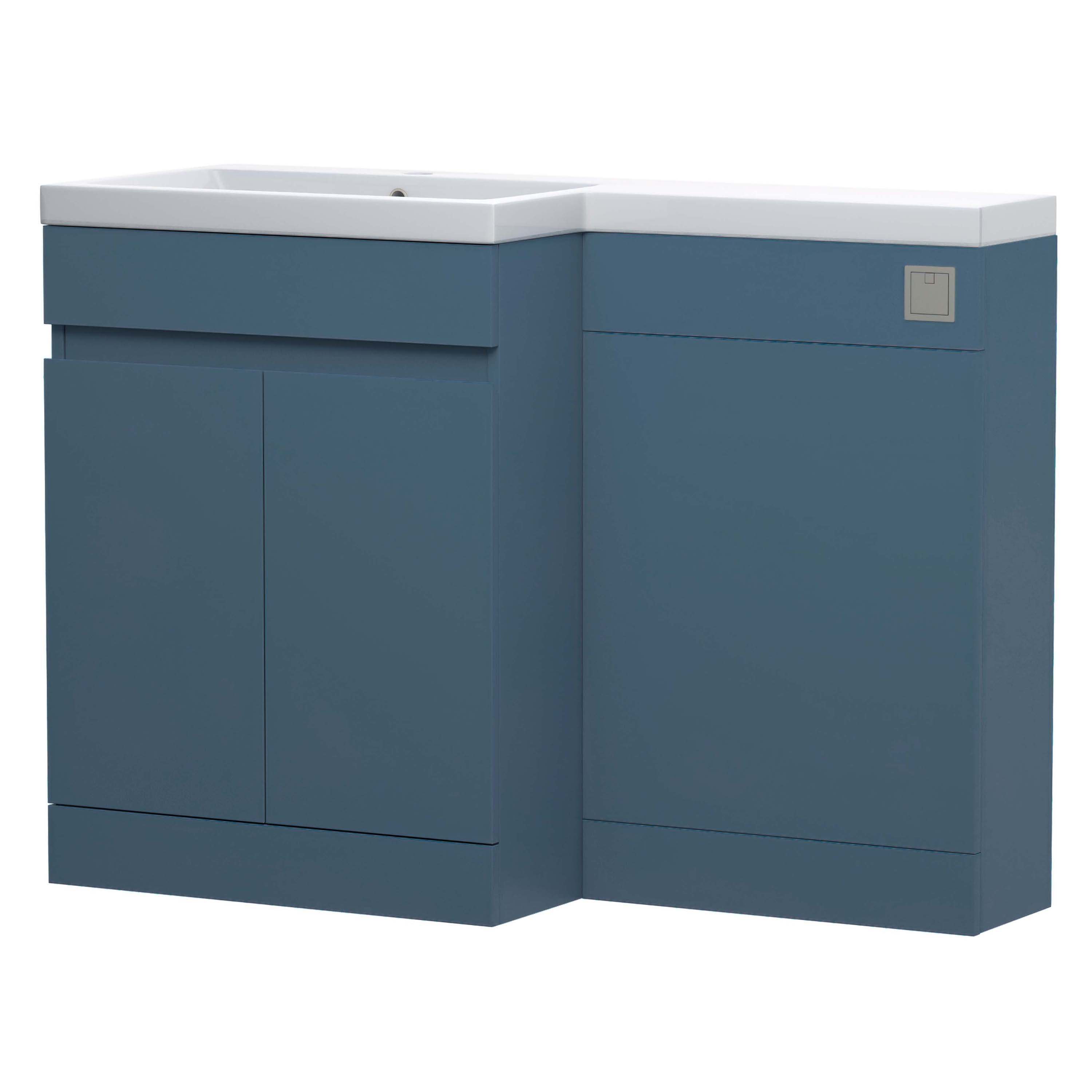 Dylan 1100mm Combination Basin & Toilet Unit - Blue