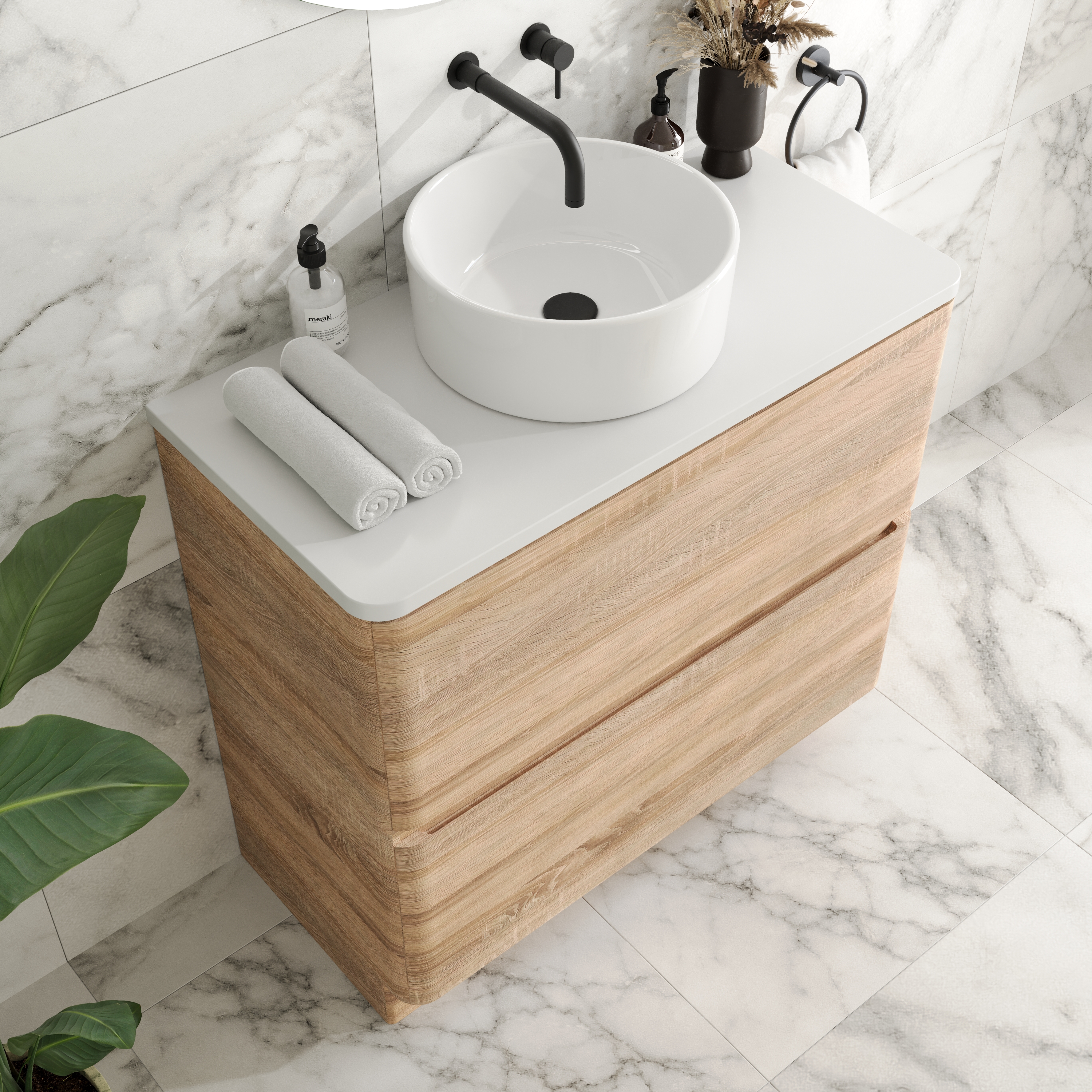 Drench Origin 900mm Floorstanding Vanity Unit & Countertop