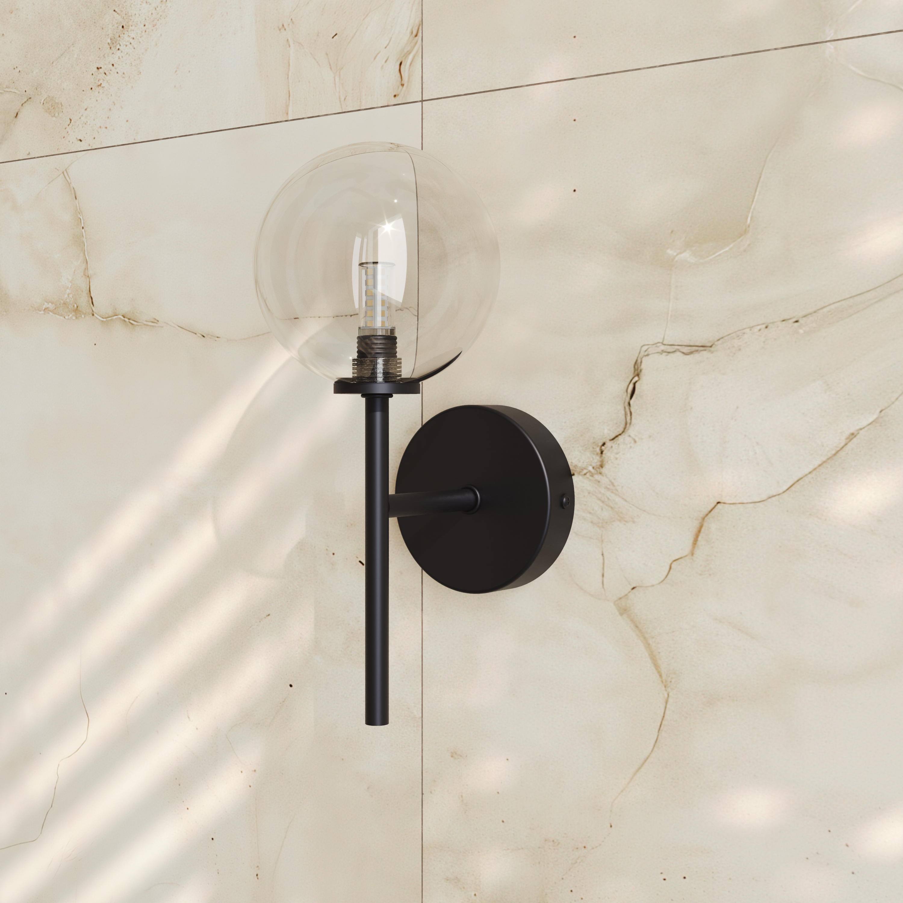 Harbour Glass Globe Wall Light