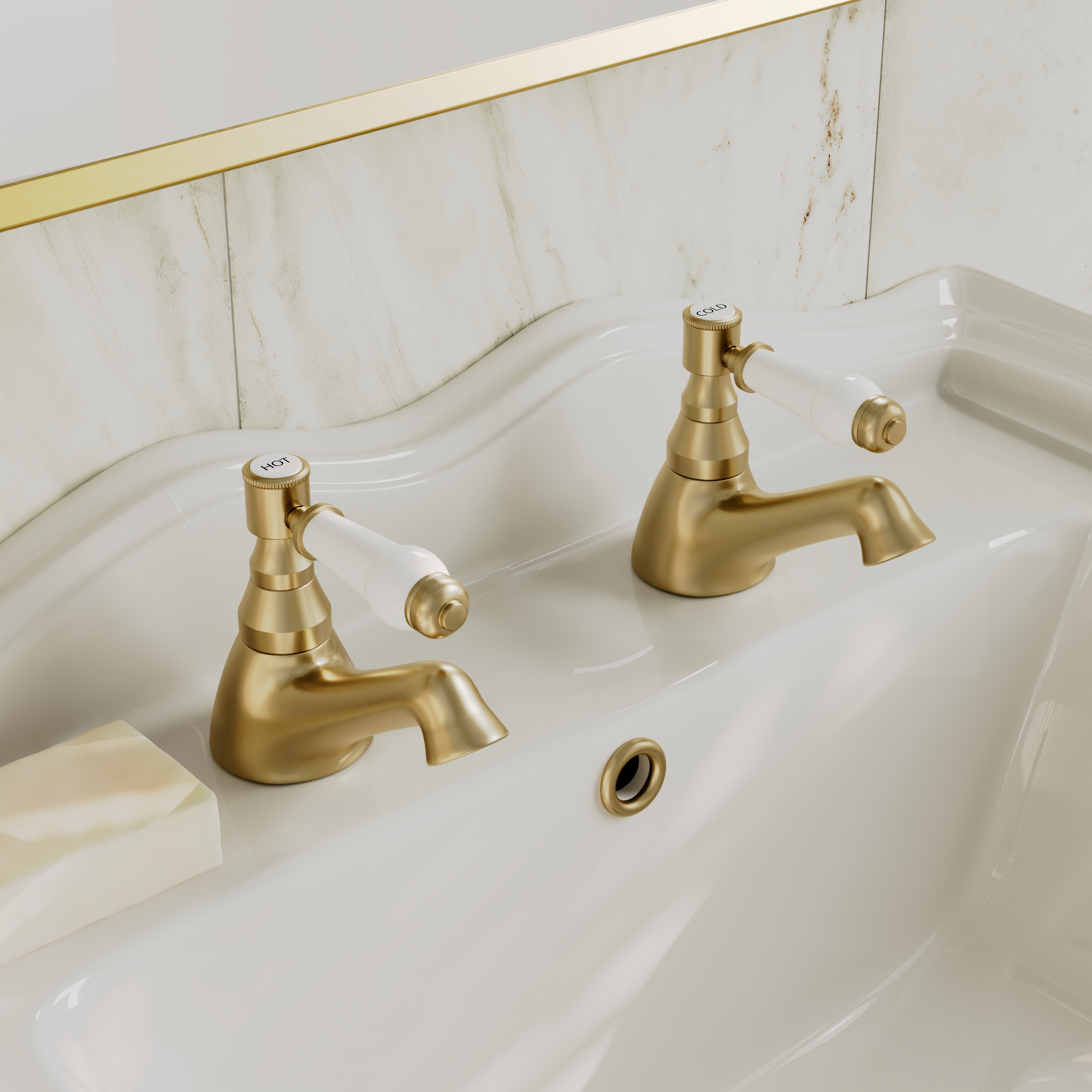 Butler & Rose Eliza Lever Basin Pillar Taps