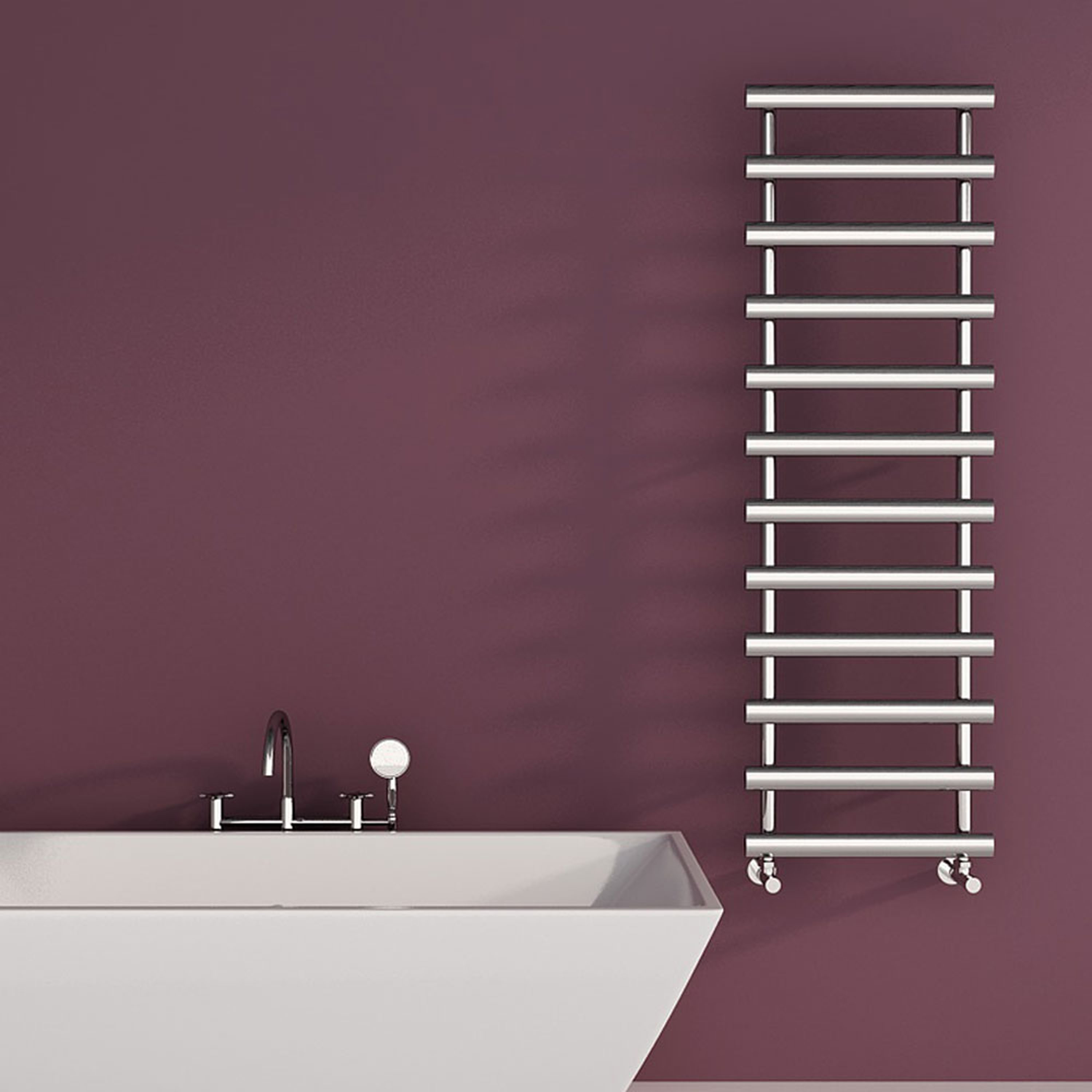 Carisa Aldo Oval Steel Ladder Heated Towel Rail