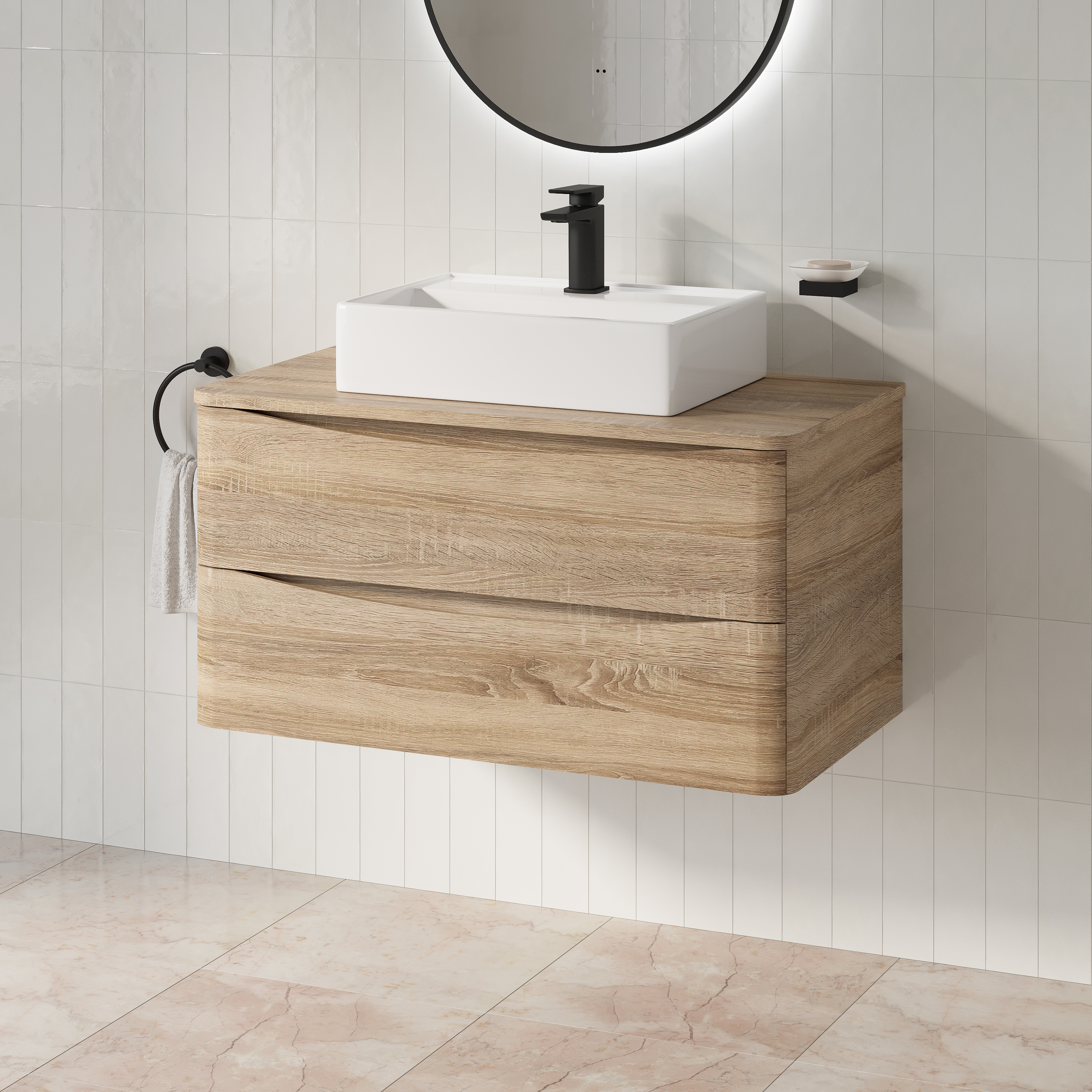 Harbour Origin 900mm Wall Mounted Vanity Unit & Countertop