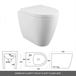 Vellamo Aspire 1100mm 2 Door Combination Basin & Toilet Unit - Gloss Grey