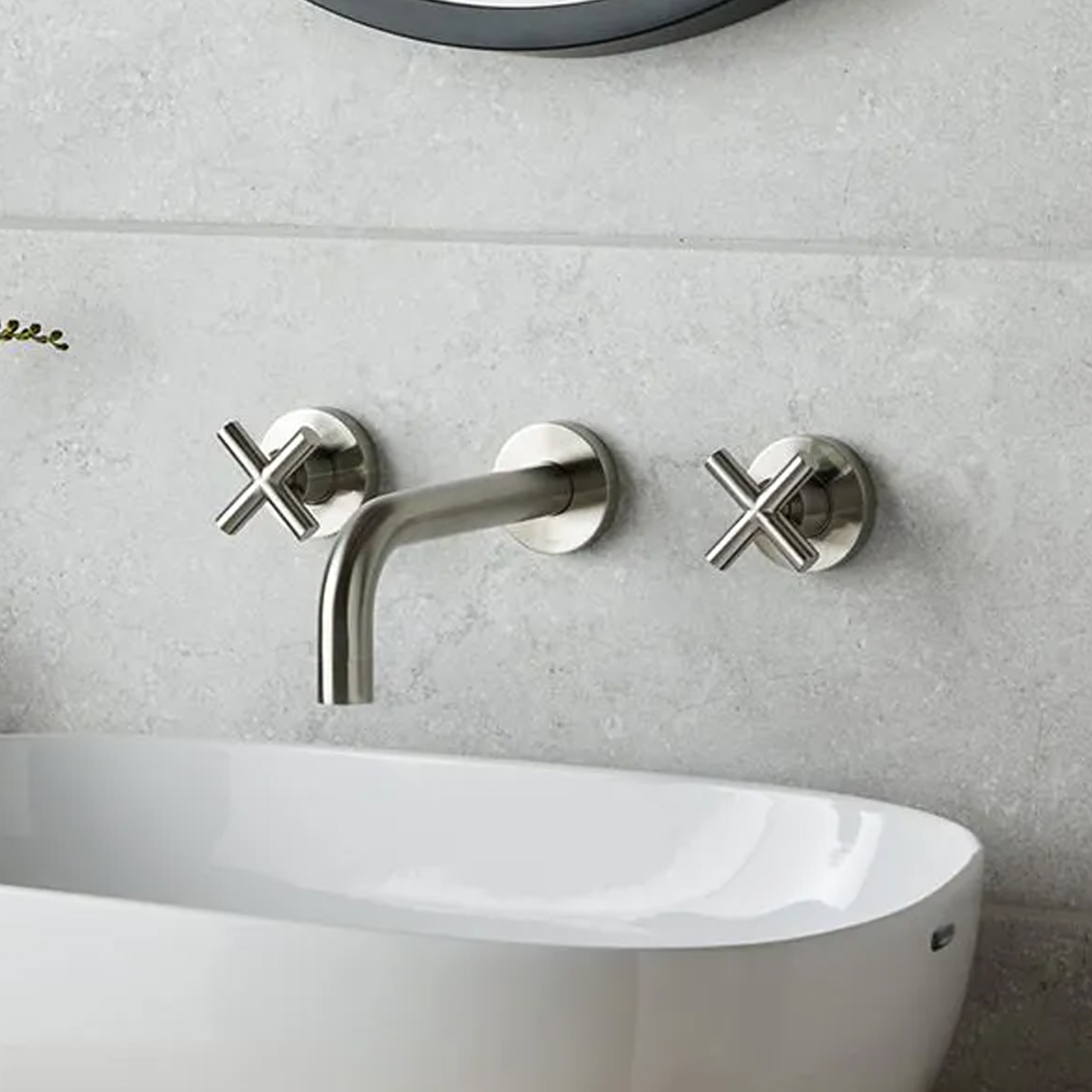 Vado Individual Elements 3 Hole Wall Mounted Basin Mixer Tap with 200mm Spout