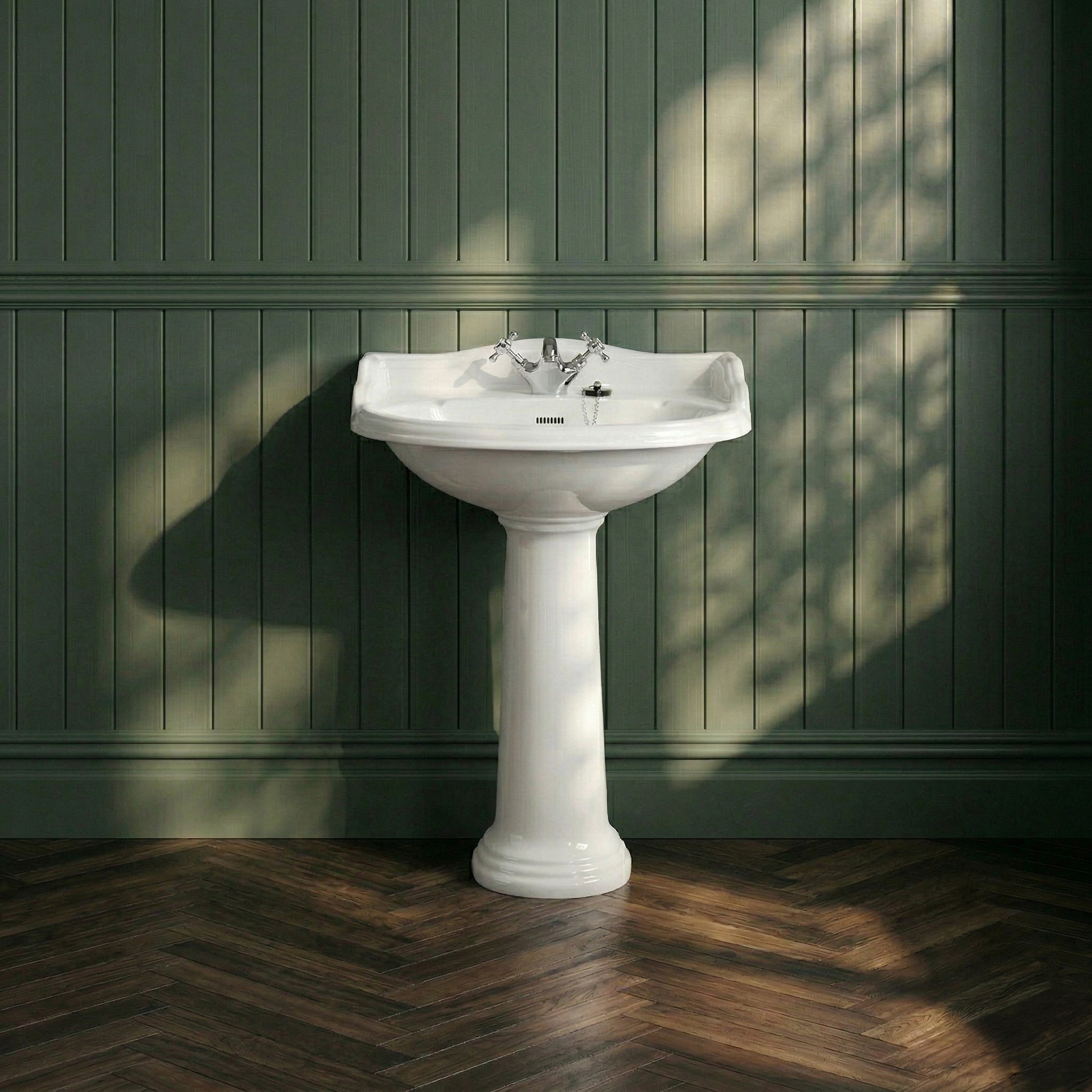 Butler & Rose Benedict 600mm Full Pedestal & Basin - 1 Tap Hole