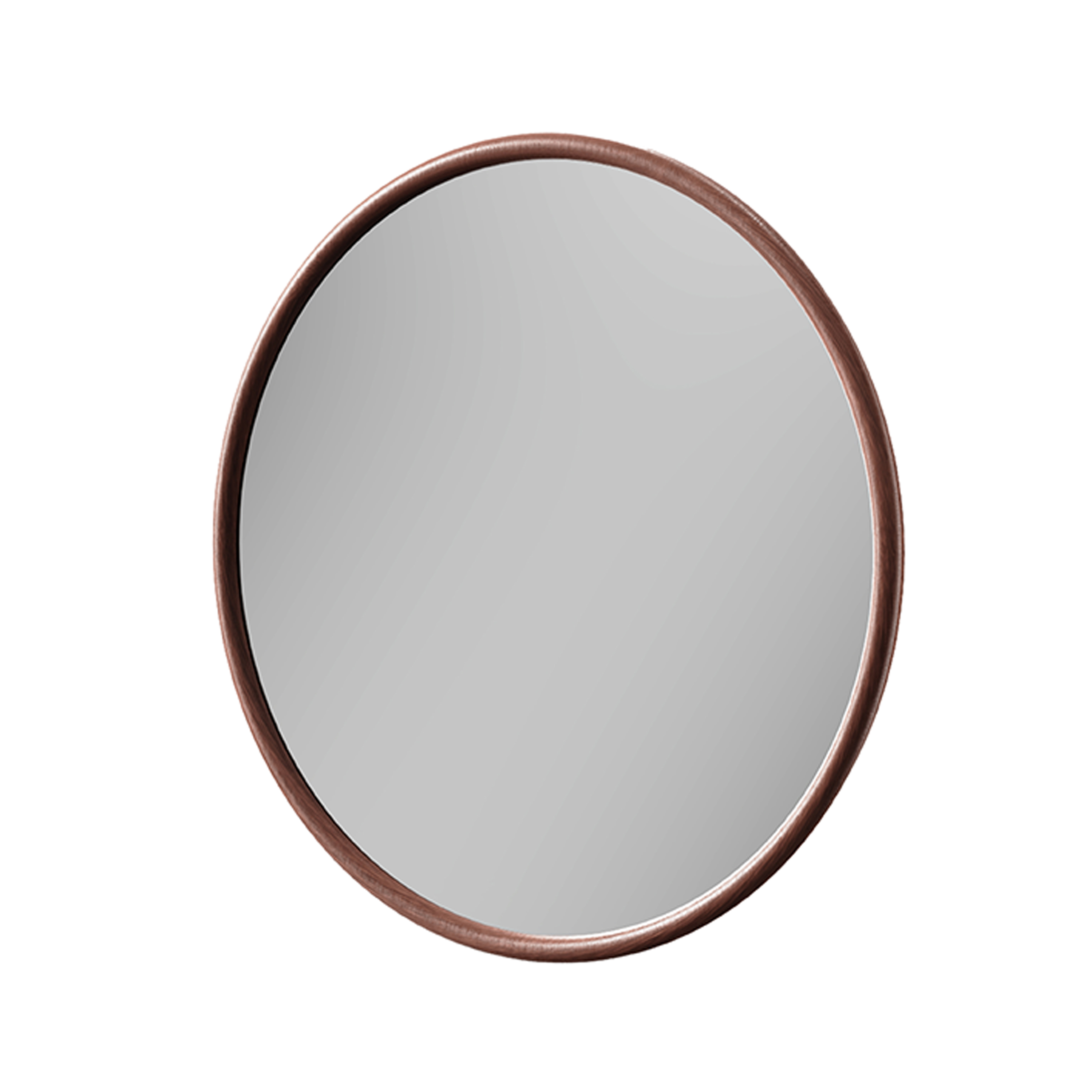 Alfie Wood Framed Mirror with Trio Stone Wall Light in Dark Wood