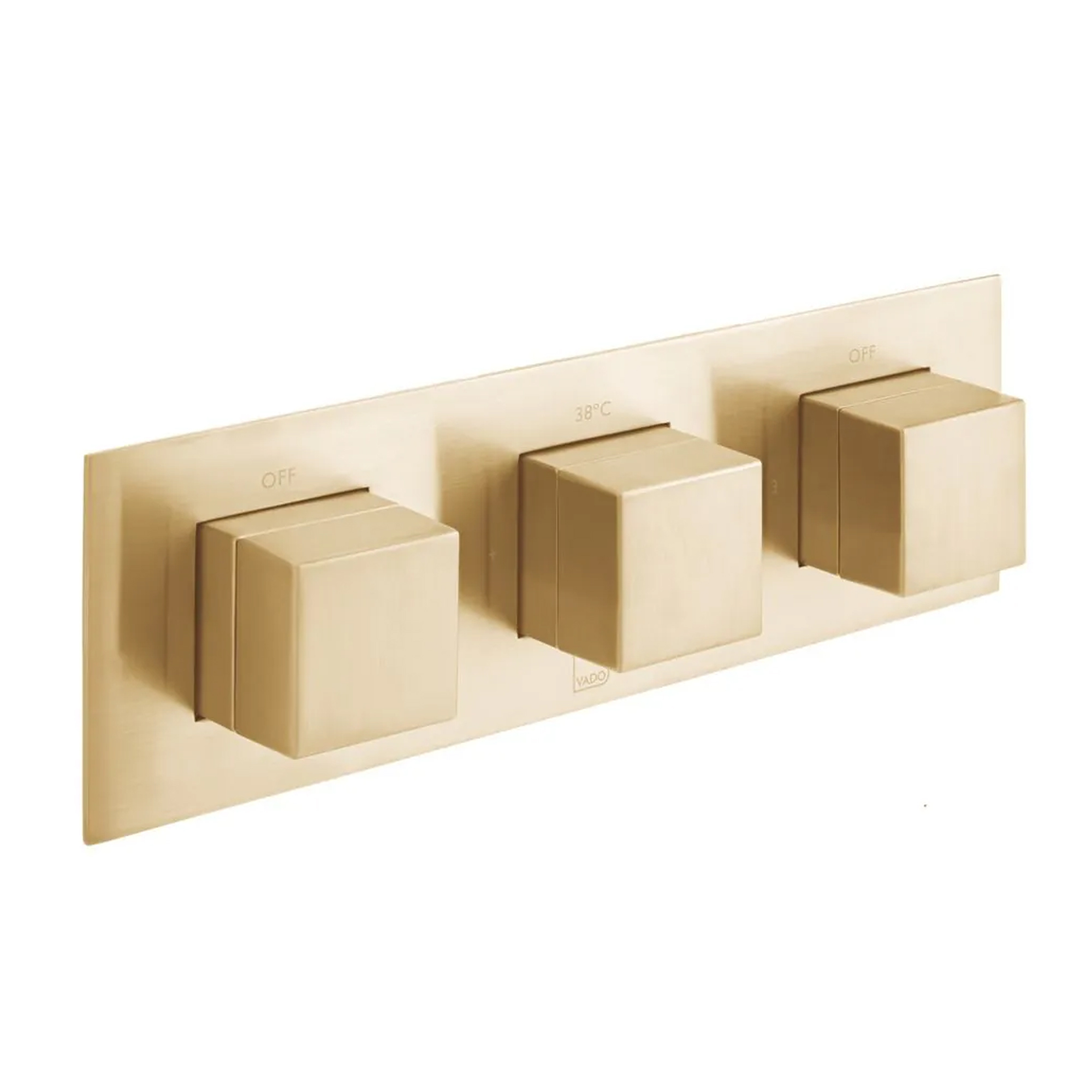 Vado Individual Tablet Notion Horizontal 3 Outlet 3 Handle Thermostatic Concealed Shower Valve