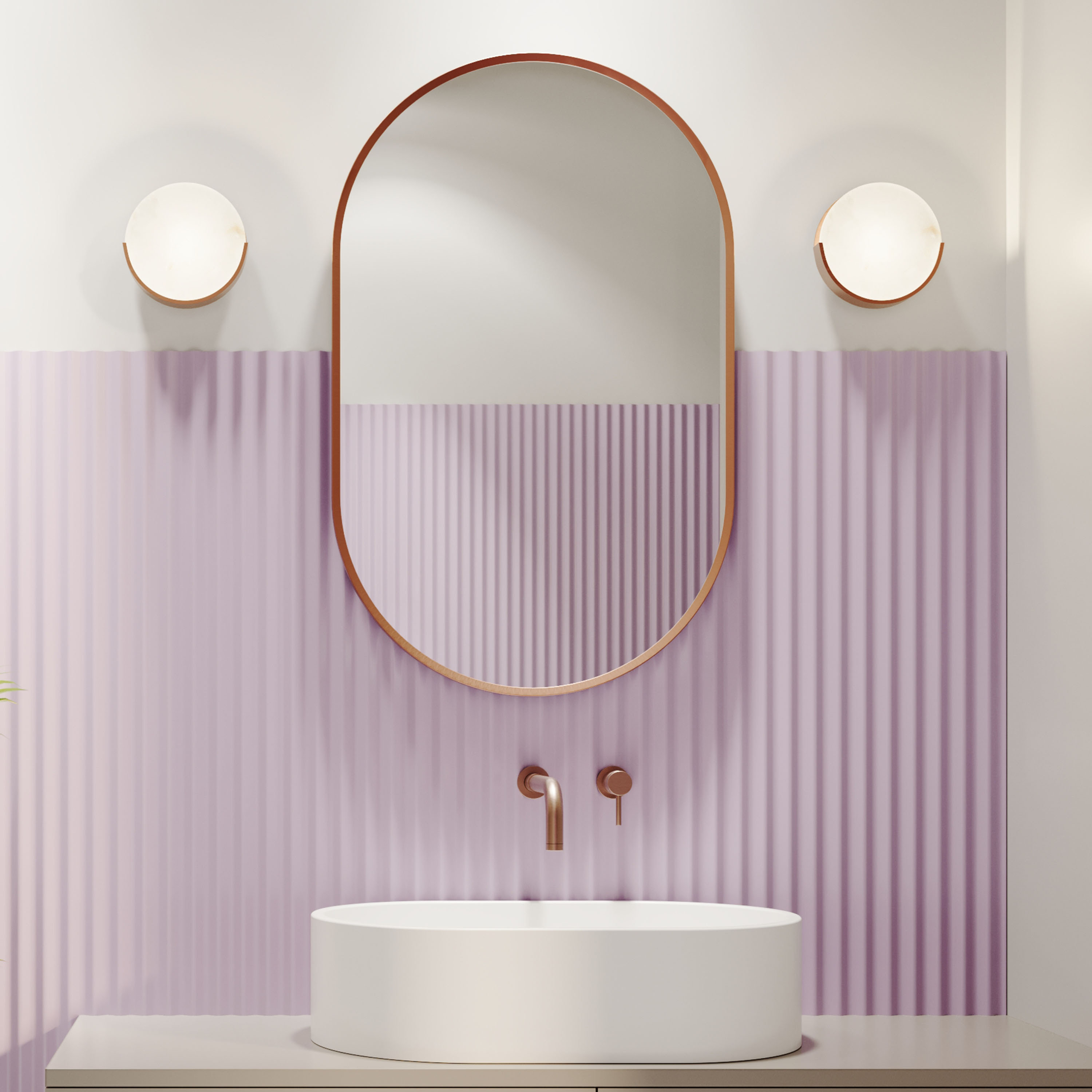 Billy Oval Framed Mirror - 500 x 800mm