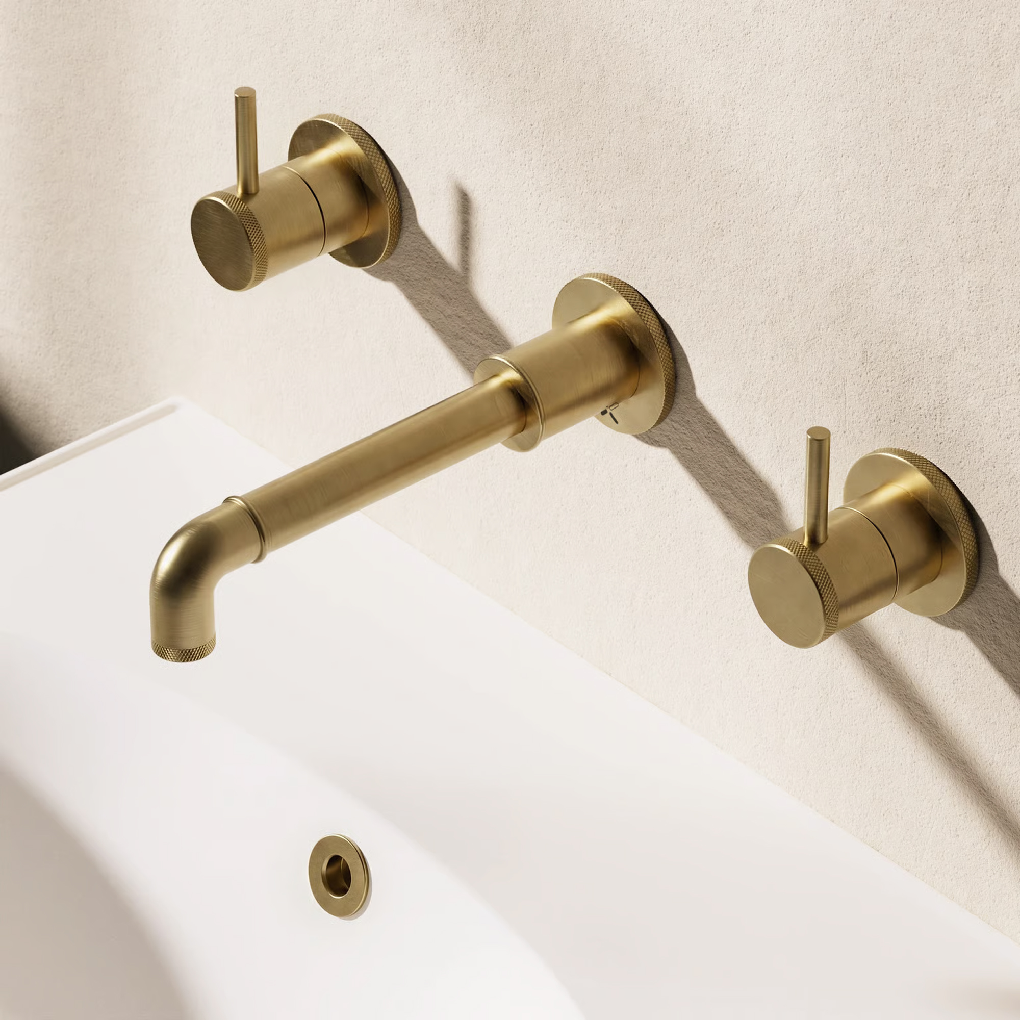 Crosswater MPRO Industrial 3 Hole Wall Mounted Basin Mixer Tap
