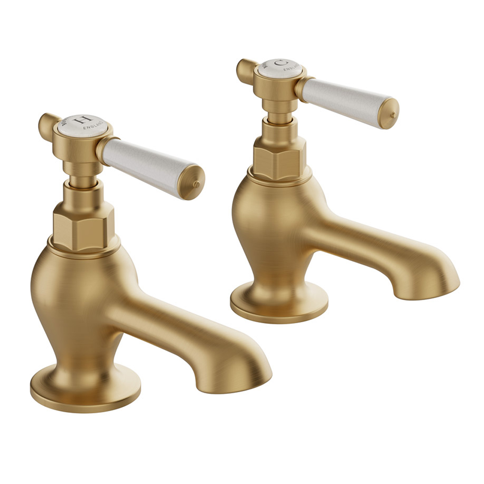 Booth & Co Axbridge Traditional Lever Bath Pillar Taps