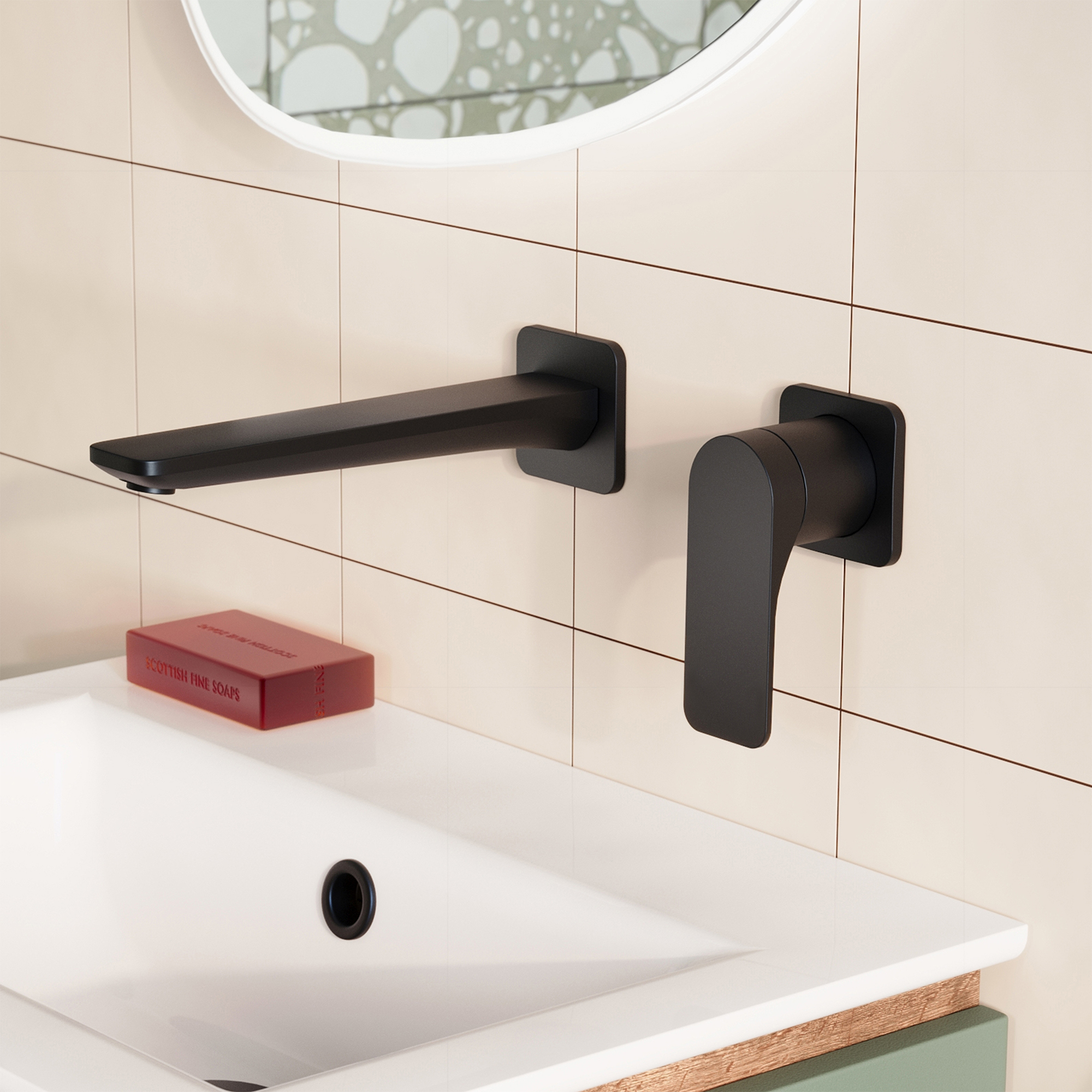 Crosswater Fuse 2 Hole Wall Mounted Basin Mixer Tap