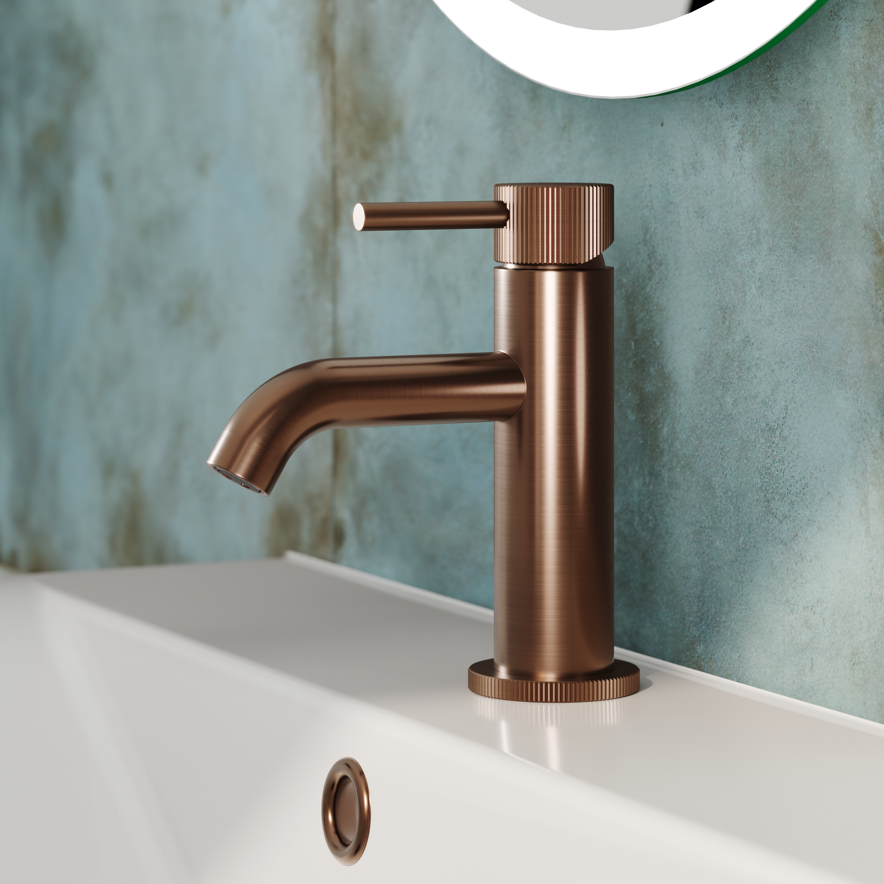 Harbour Fluted Mono Basin Mixer Tap & Waste