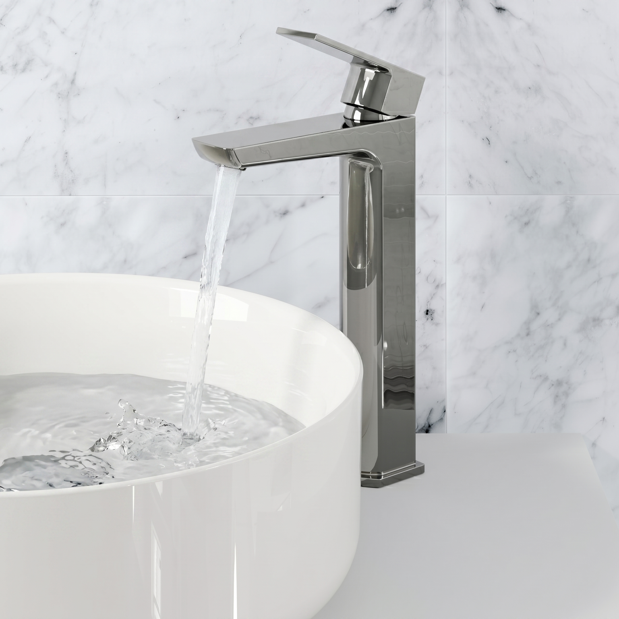 Harbour Status Tall Basin Mixer Tap - Chrome