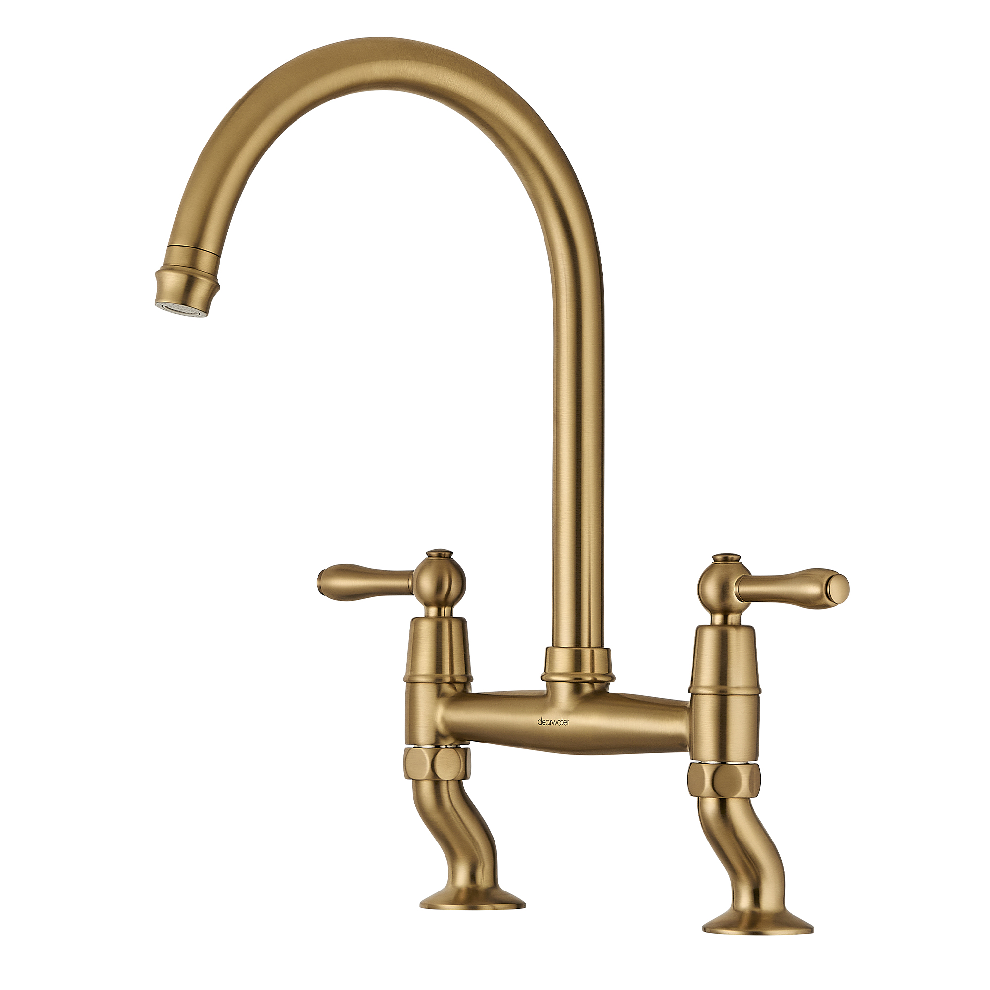 Clearwater Broadway Traditional Twist & Spray Bridge Kitchen Mixer Tap