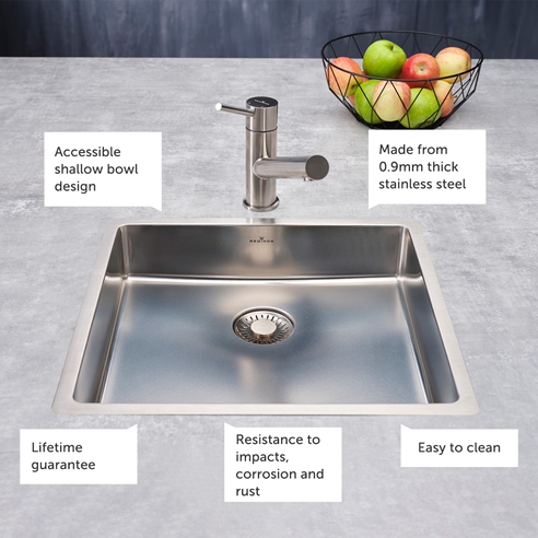 Shallow Inset Box Reginox New Jersey Accessible Shallow Single Bowl Stainless Steel Inset ...