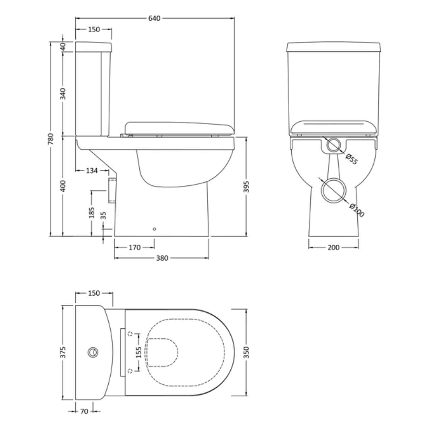 Jack Compact Toilet & Vanity Unit Bathroom Suite