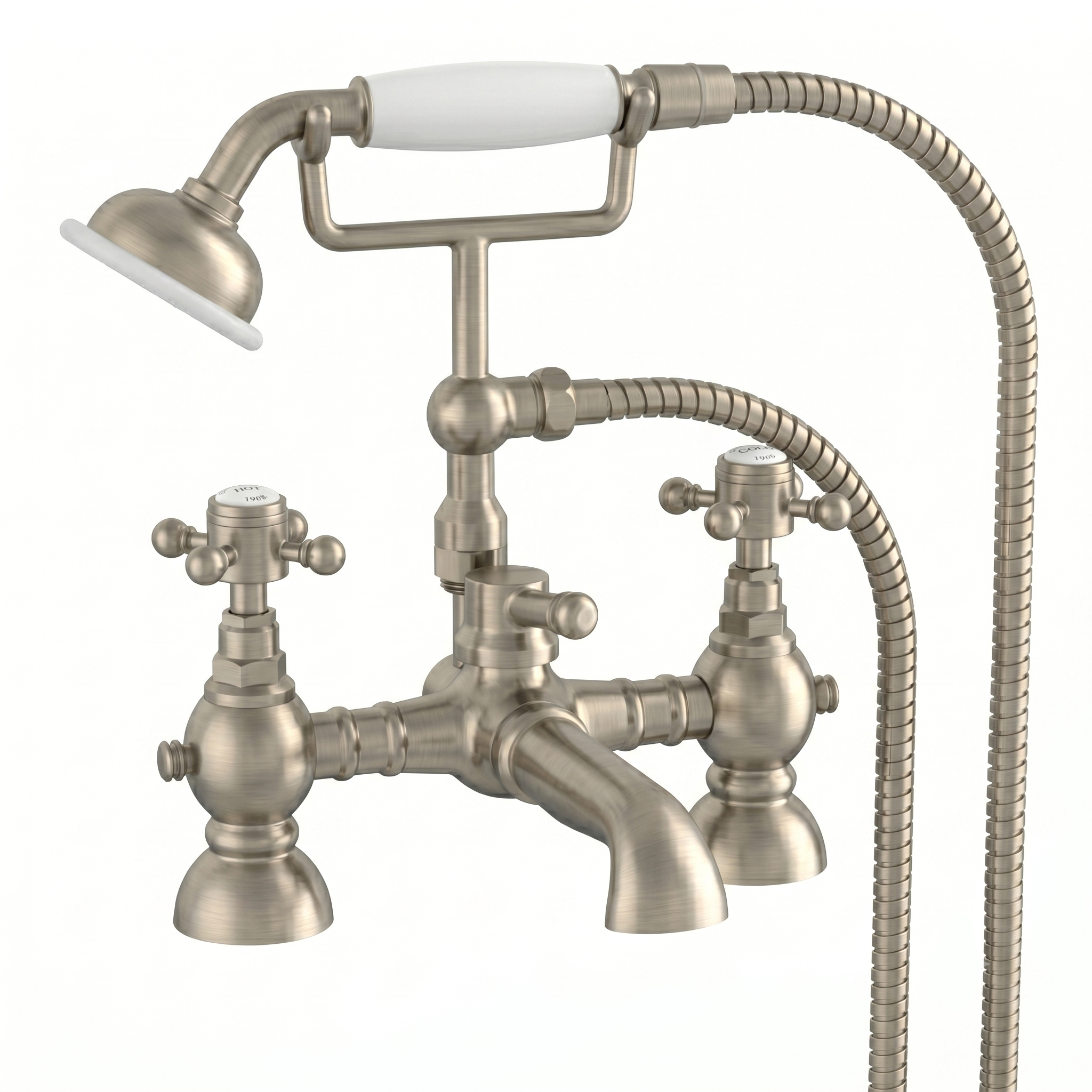Butler & Rose Eliza Crosshead Deck Mounted Bath Shower Mixer Tap