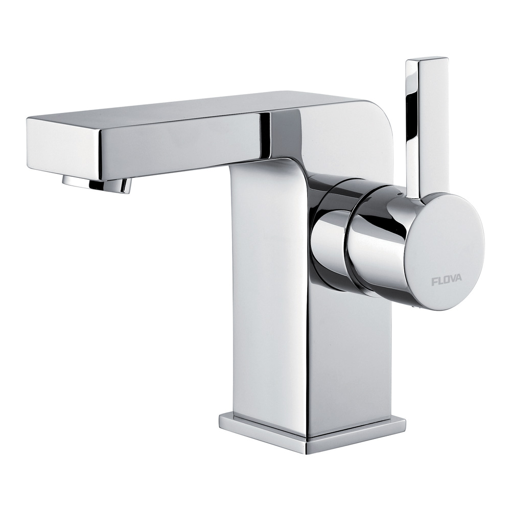 Flova STR8 Mono Basin Mixer with Clicker Waste