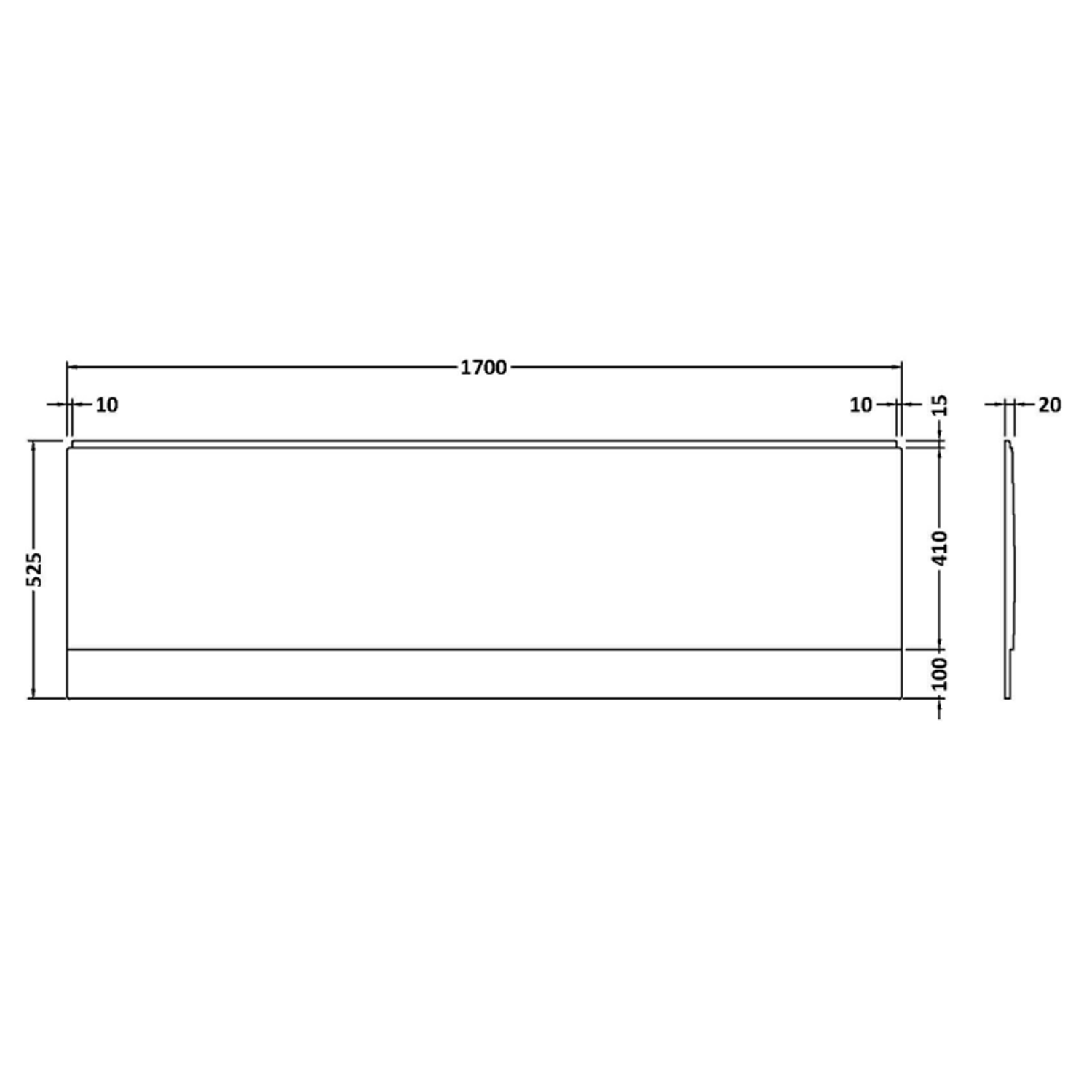 Emily Compact Bathroom Suite with Rimless Toilet & Space Saving Bath