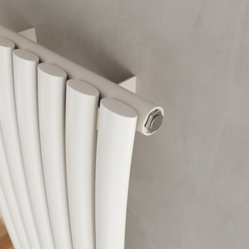 Dual Plumes Radiator Toasty Plume White Vertical Wave Radiator - 1800 x 415mm | Tap Warehouse