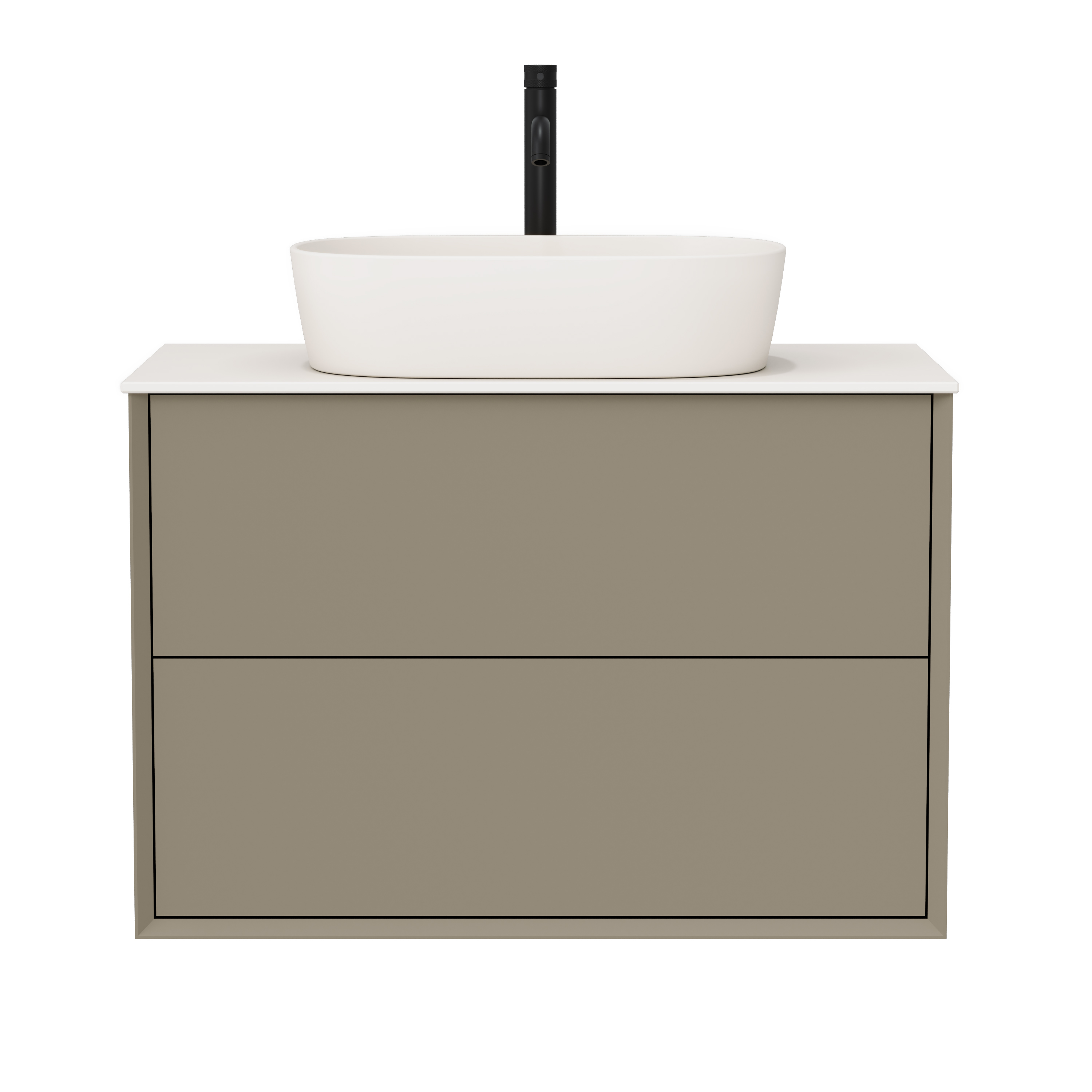 Oslo 800mm Wall Mounted Vanity Unit & Sintered Stone Countertop