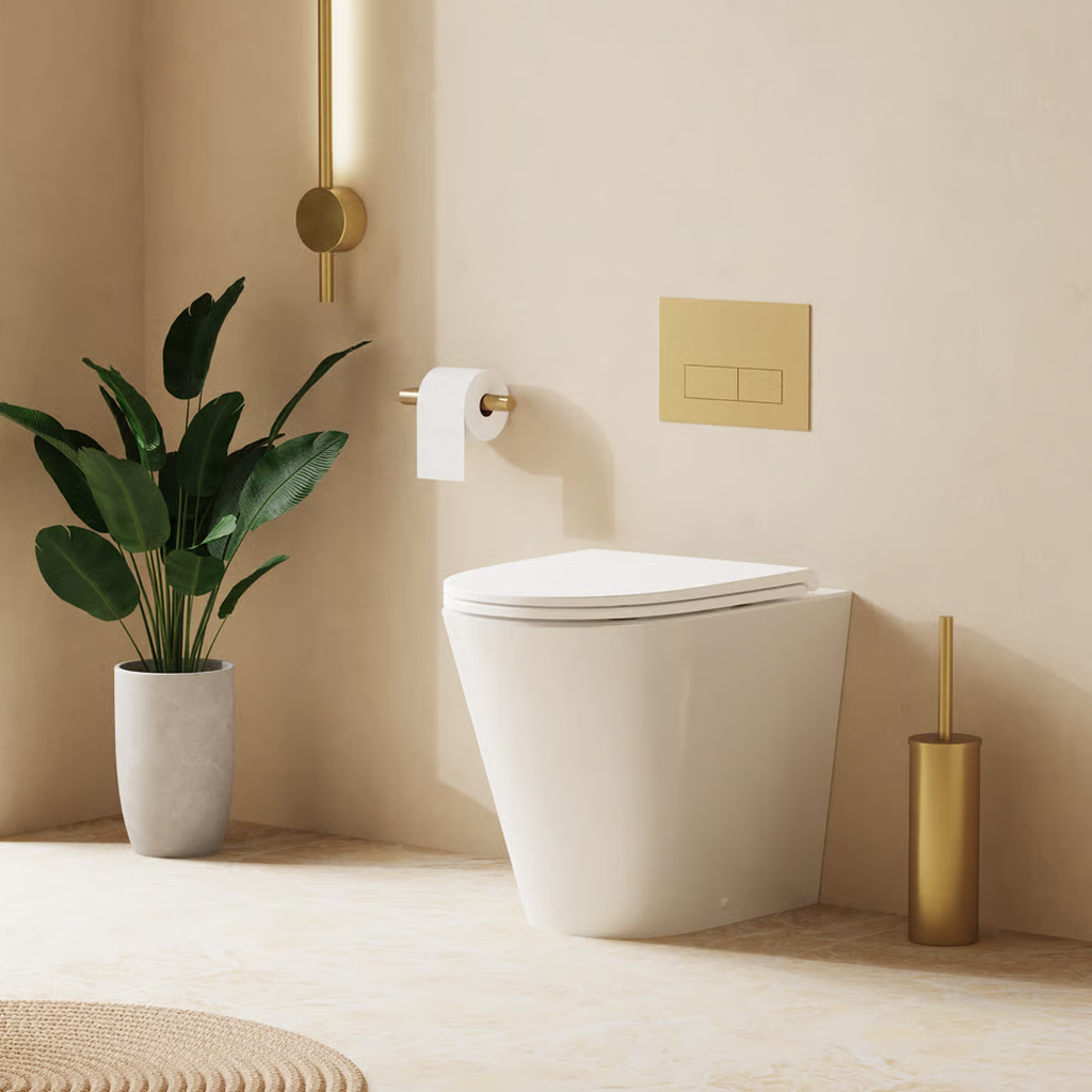 Crosswater Mada Round Back to Wall Rimless Toilet & Soft Close
