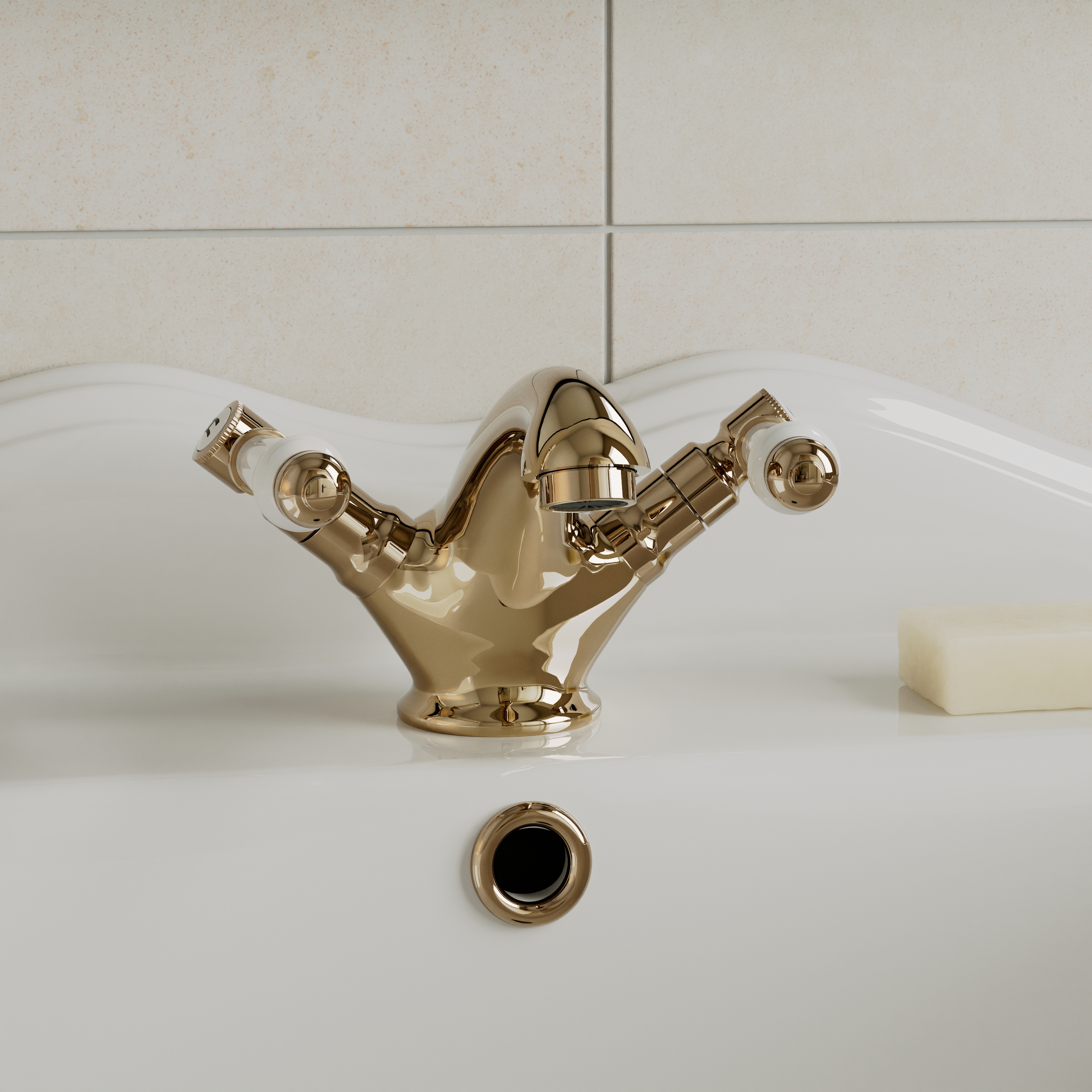 Butler & Rose Eliza Lever Mono Basin Mixer Tap & Waste
