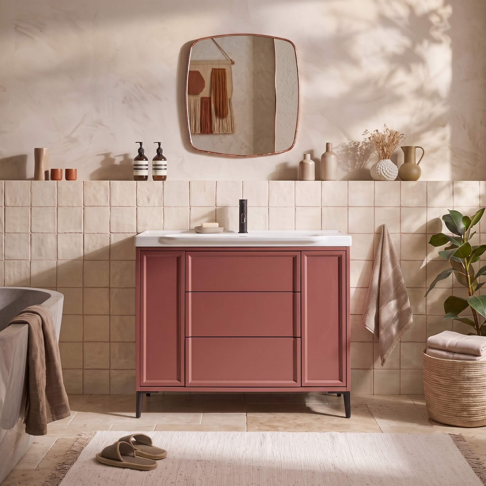 Elara 1000mm Floorstanding Vanity Unit & Basin with Leg Set