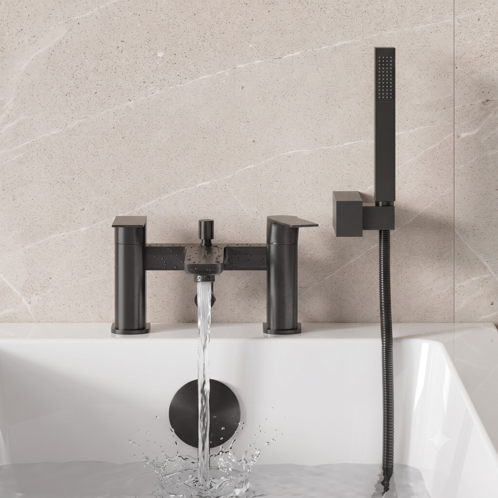 Harbour Status Deck Mounted Bath Shower Mixer Tap