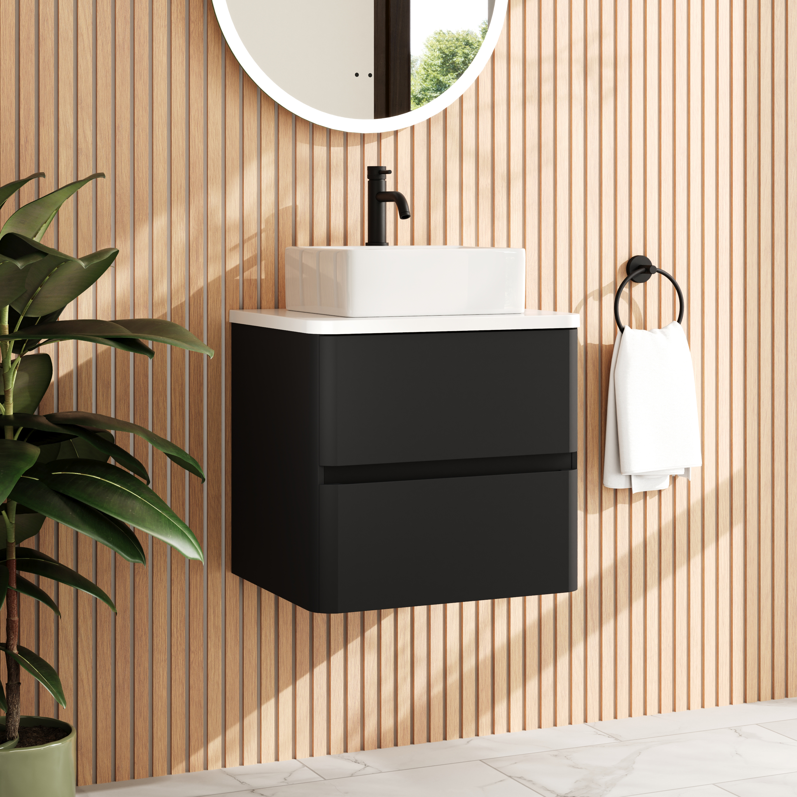 Drench Origin 500mm Wall Mounted Vanity Unit & Countertop