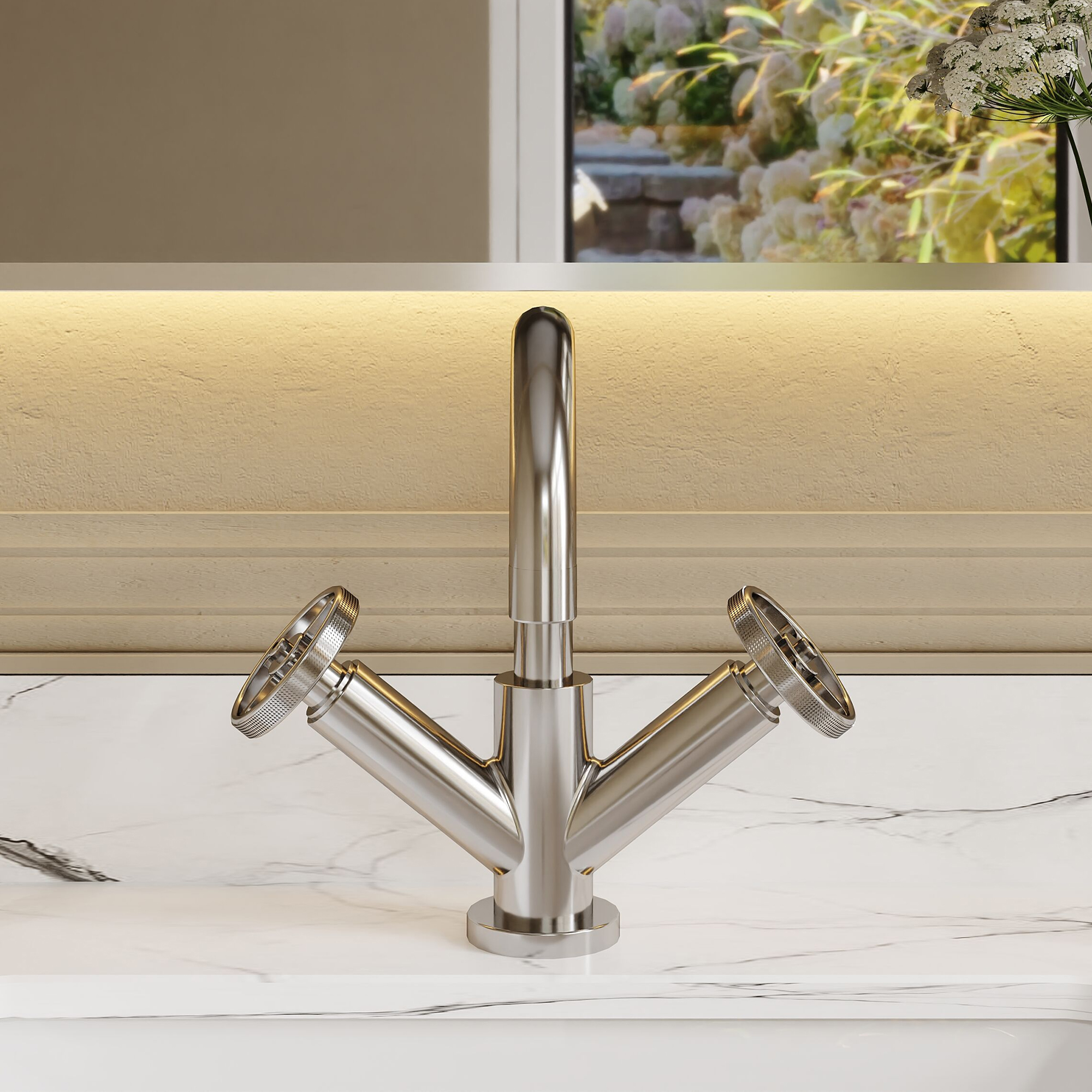 Nuie Revolution Industrial Basin Mixer Tap & Waste