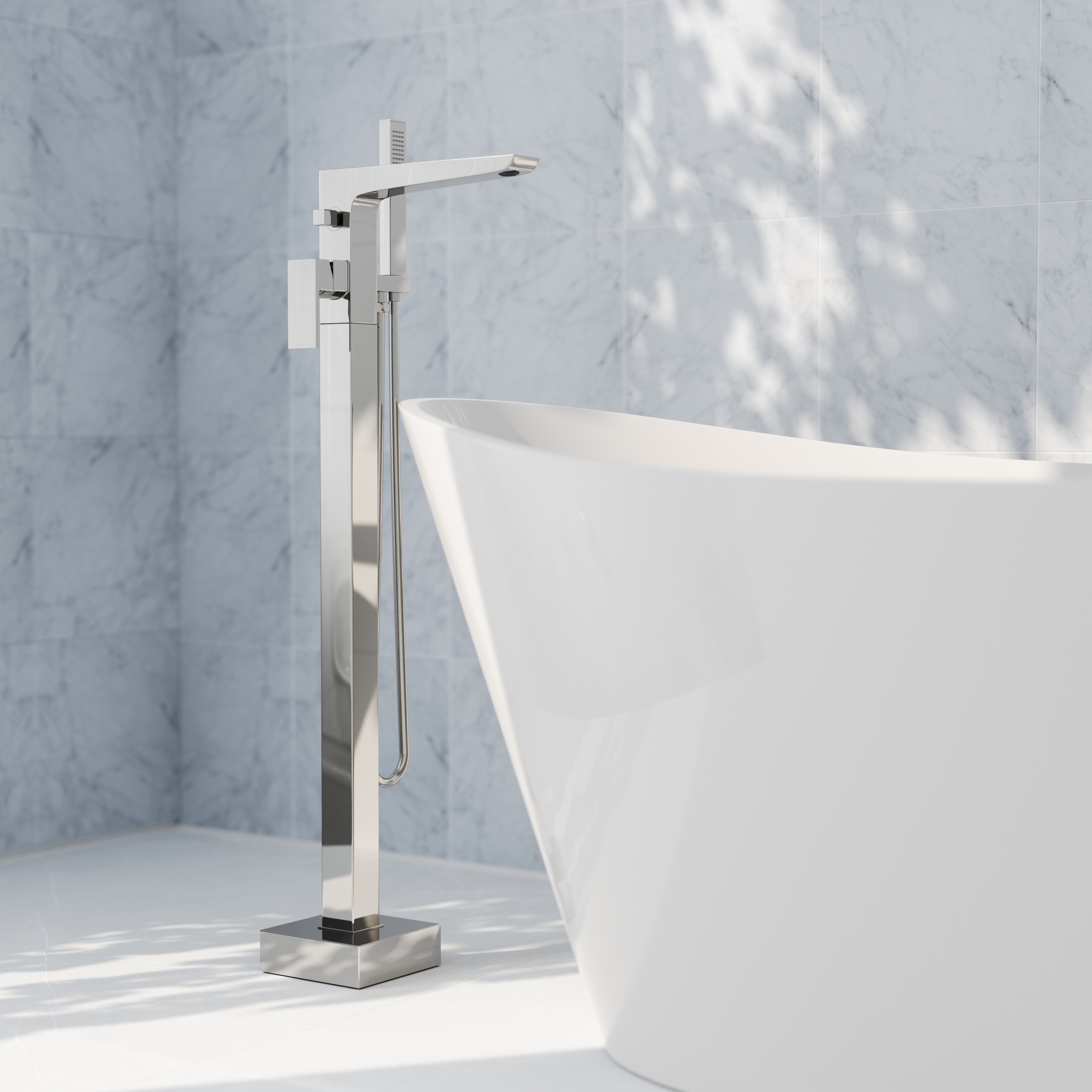 Harbour Status Floorstanding Bath Shower Mixer Tap - Chrome