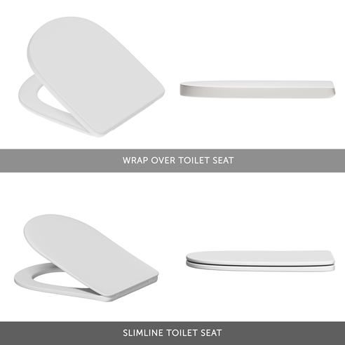 Harbour Clarity Back to Wall Rimless Close Coupled Toilet & Soft Close Seat