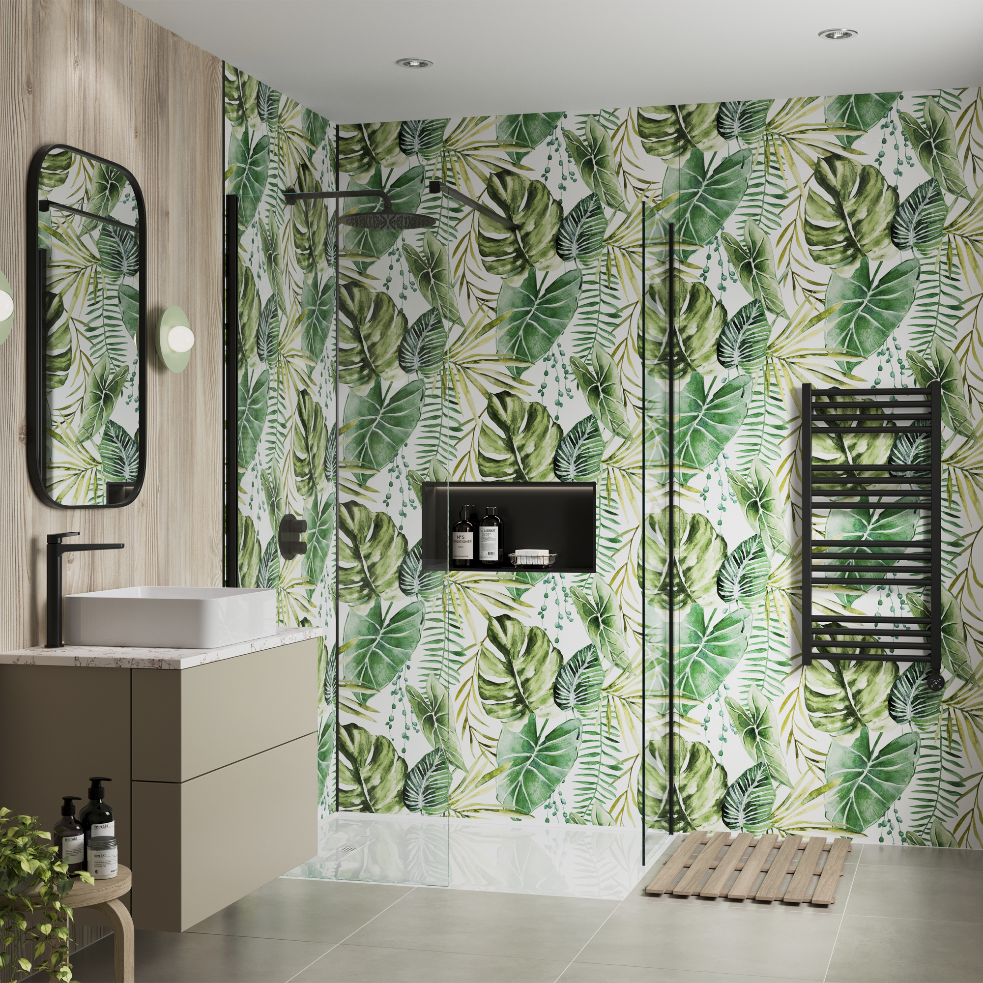 Showerwall Botanical Garden Acrylic Pack Bathroom Wall Panel