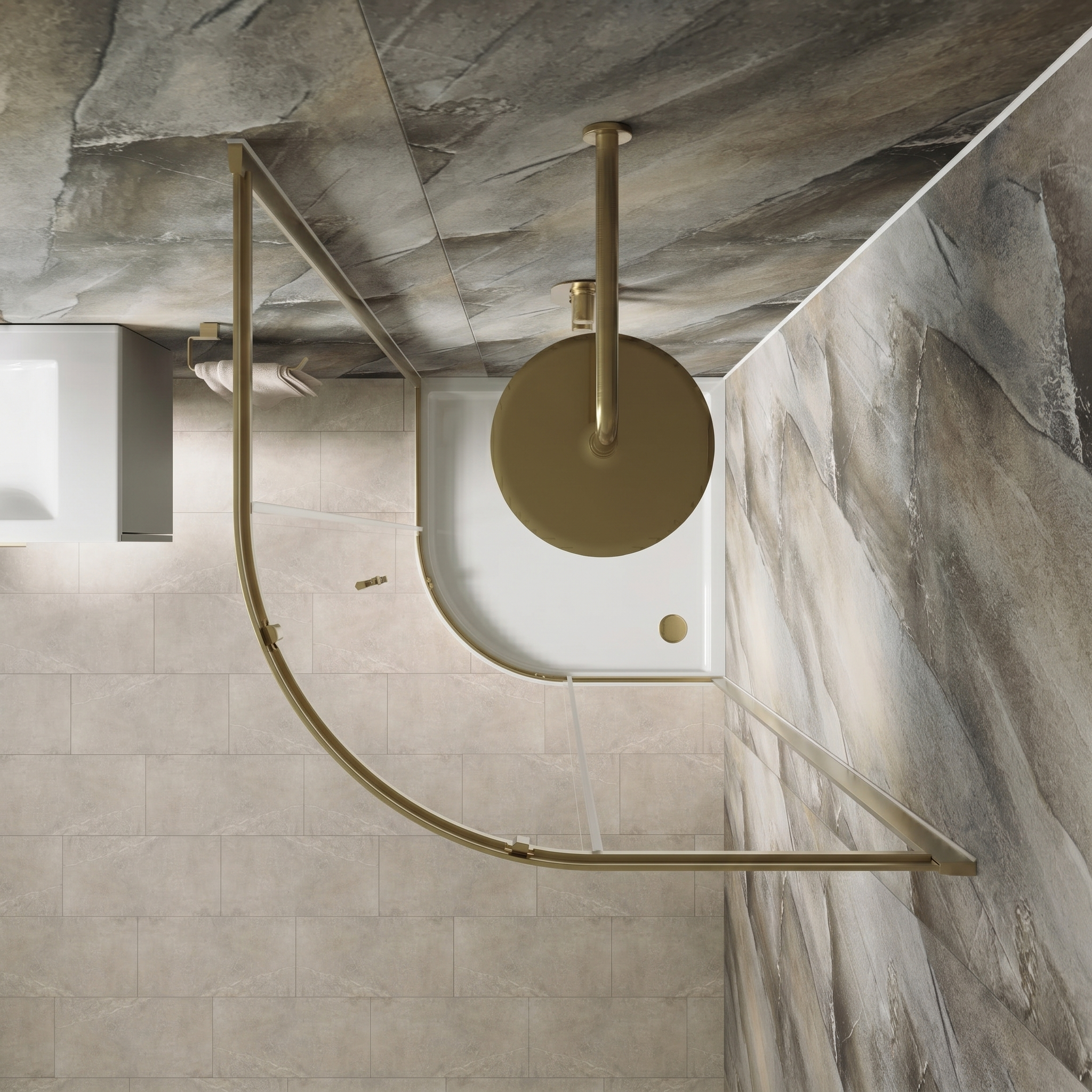 Drench Naturals Matt Slate PVC Waterproof Bathroom Wall Panel - 1000 x 2400mm