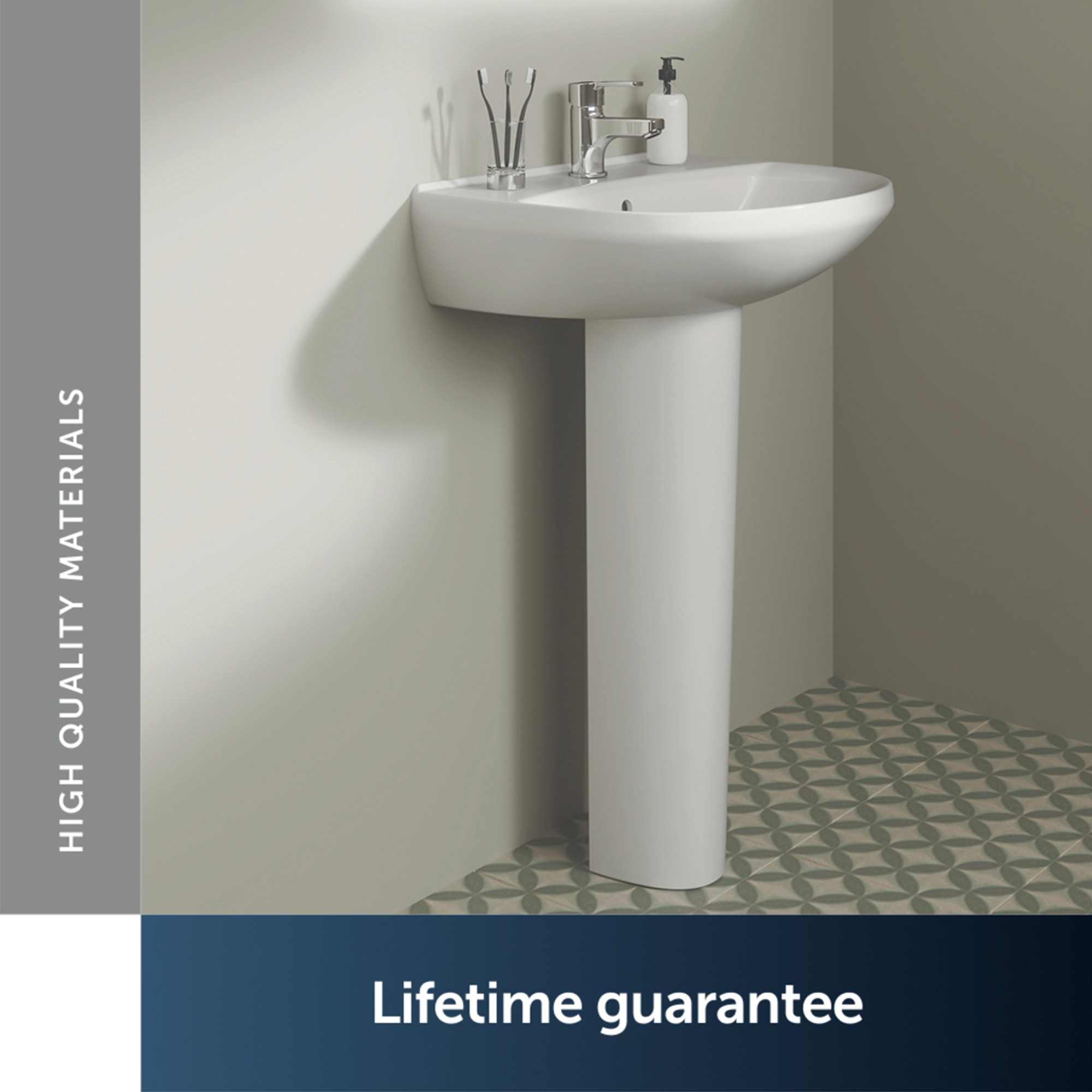 Ideal Standard Eurovit 550mm Basin & Full Pedestal