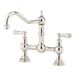 Perrin & Rowe Provence 2 Hole Bridge Sink Mixer with Lever Handles - Gold