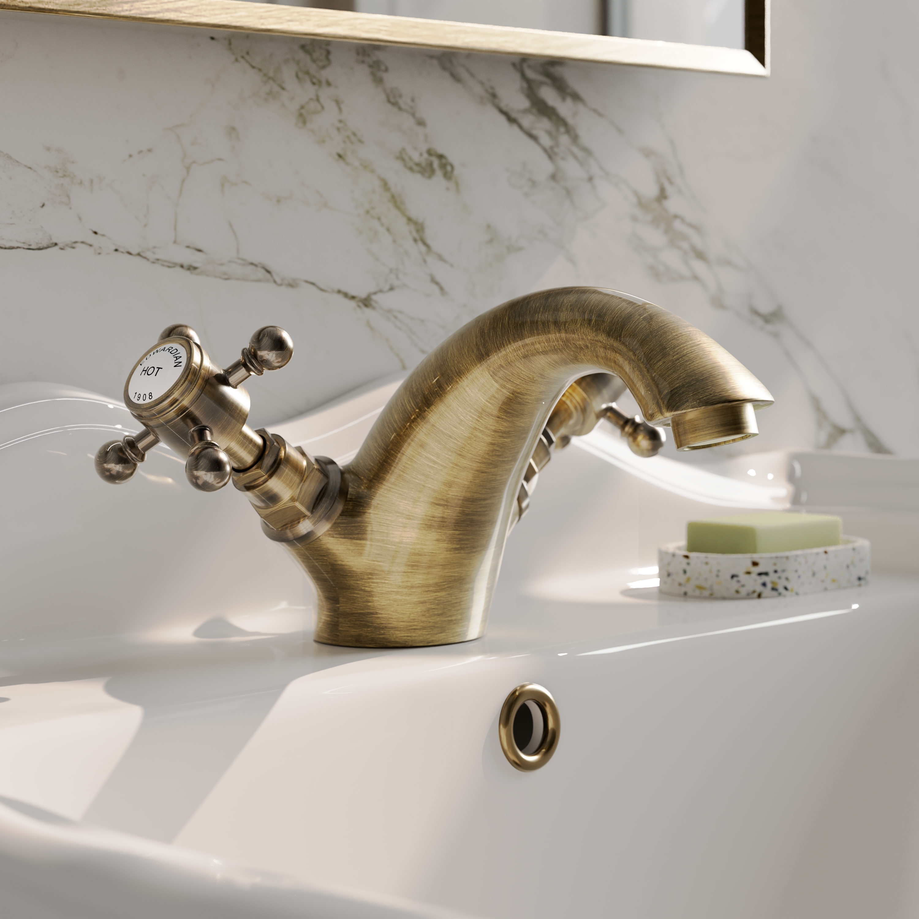 Butler & Rose Eliza Crosshead Mono Basin Mixer Tap & Waste