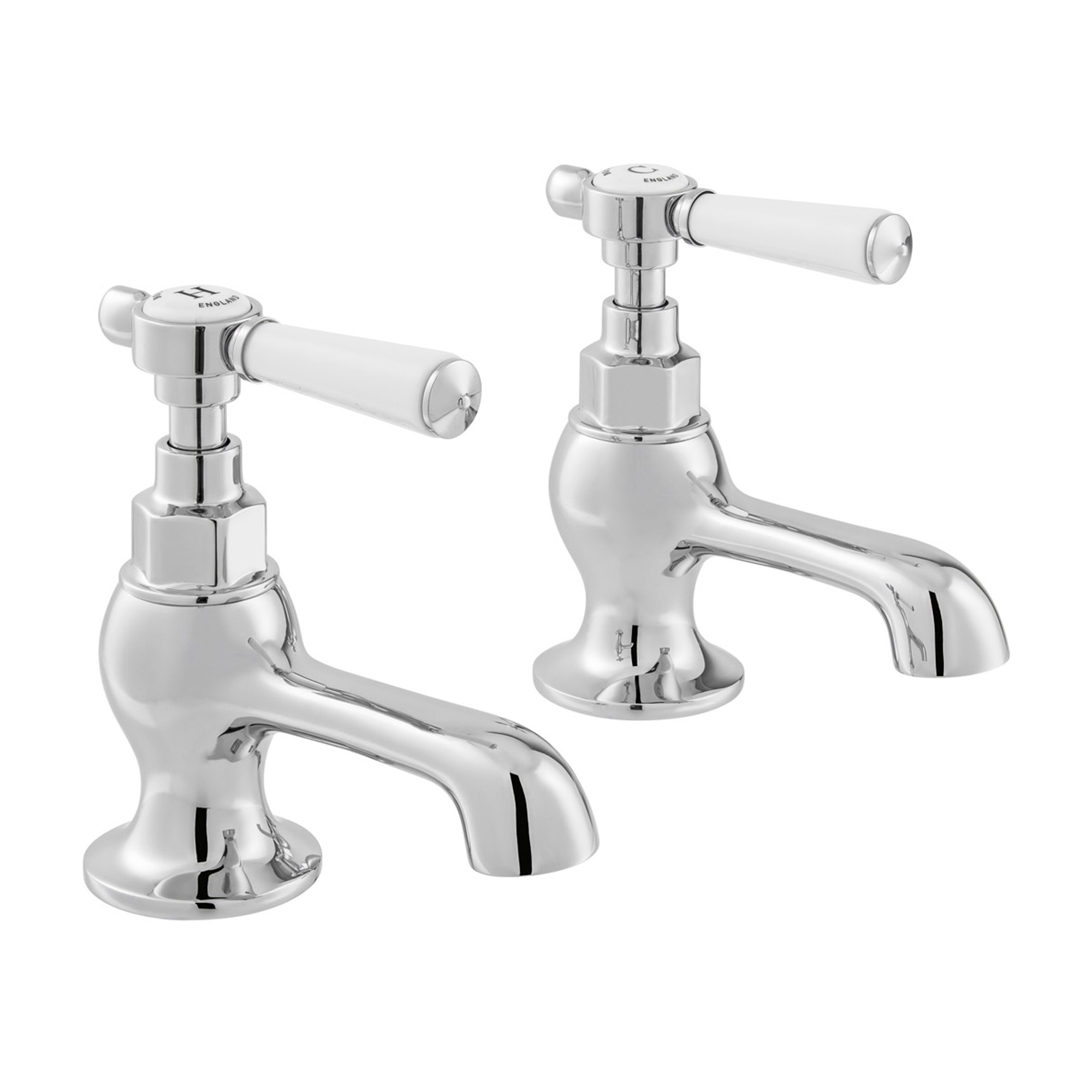 Booth & Co Axbridge Traditional Lever Basin Pillar Taps