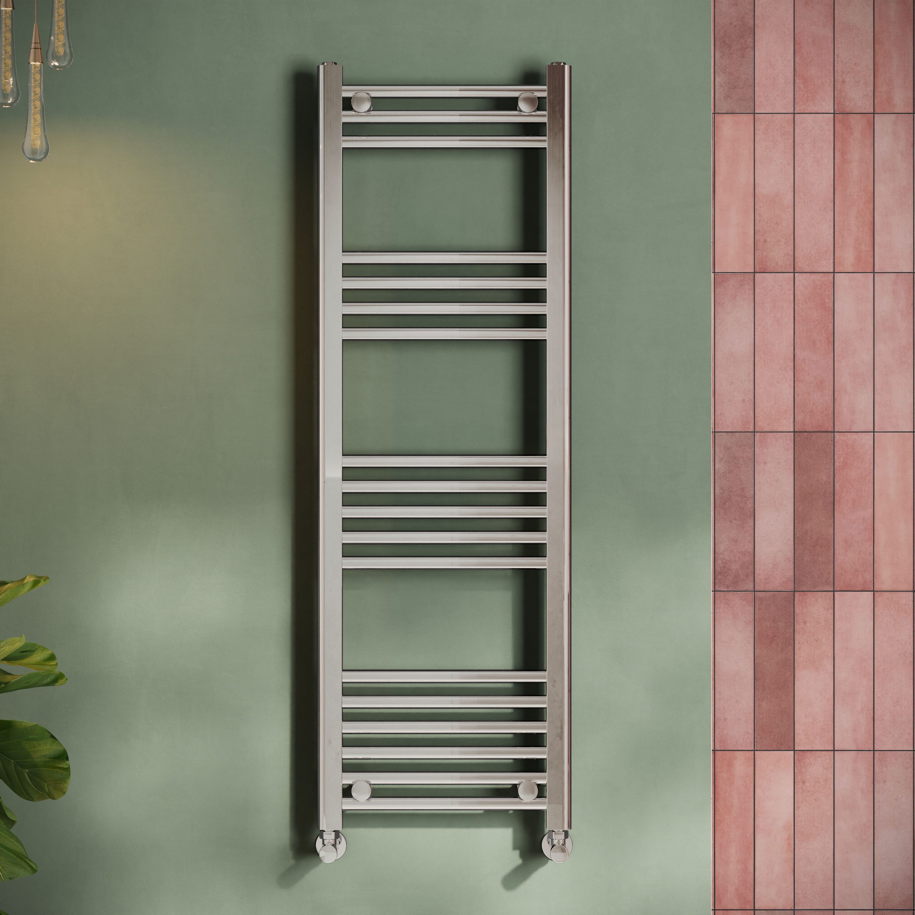 Toasty Glow Chrome 22mm Heated Ladder Towel Rail