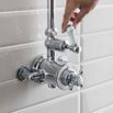 Crosswater Belgravia Exposed Thermostatic Shower Valve with Fixed Shower Head - 8 Inch Chrome Shower Head