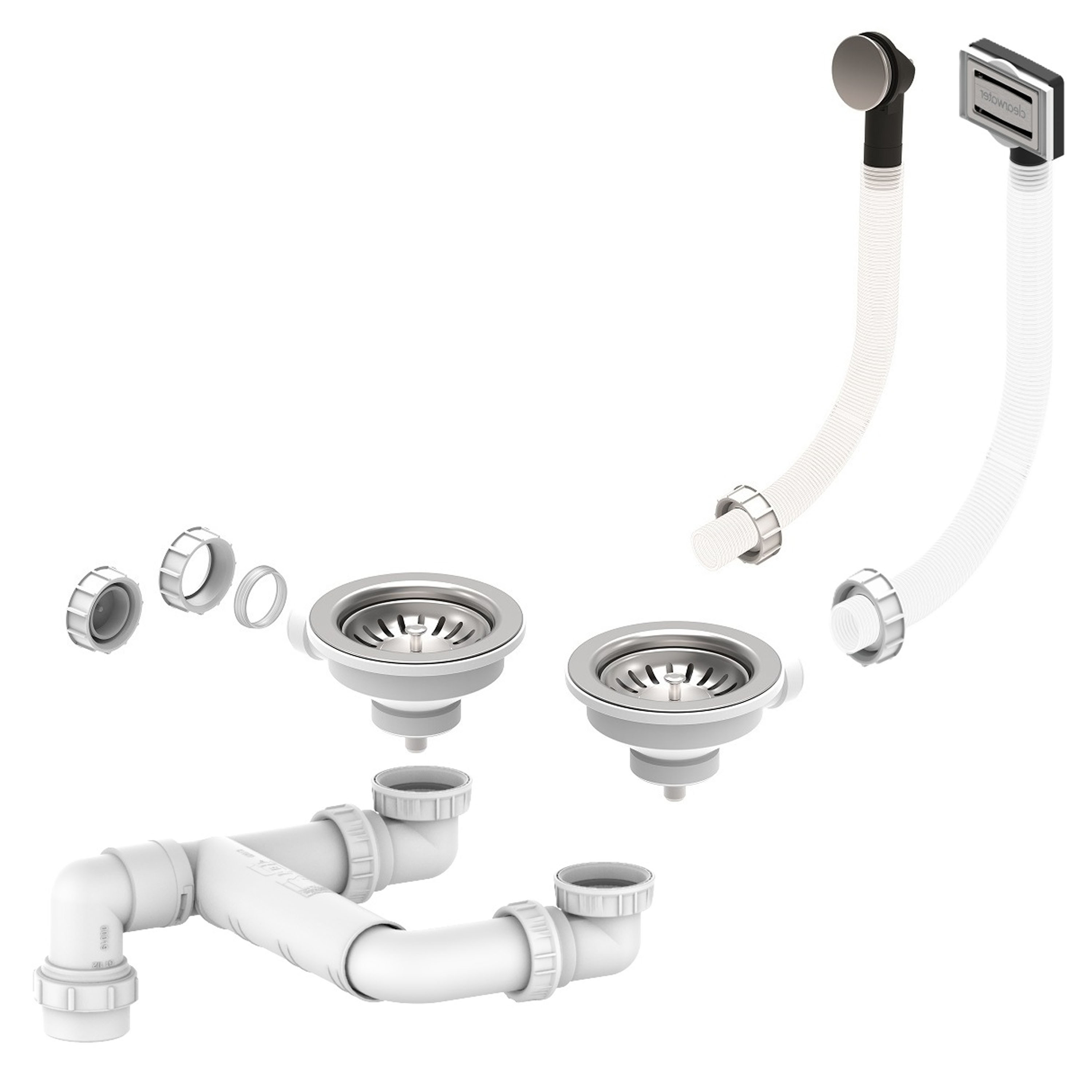 Clearwater Double Bowl Waste Kit