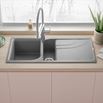 Reginox Ego 1.5 Bowl Composite Kitchen Sink with Reversible Drainer & Waste Kit - 1000 x 500mm