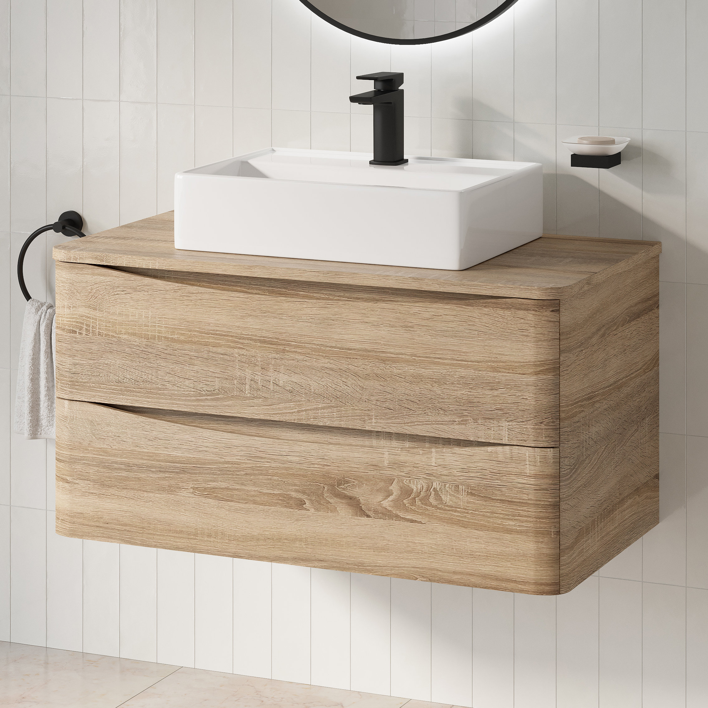 Harbour Origin 900mm Wall Mounted Vanity Unit & Countertop