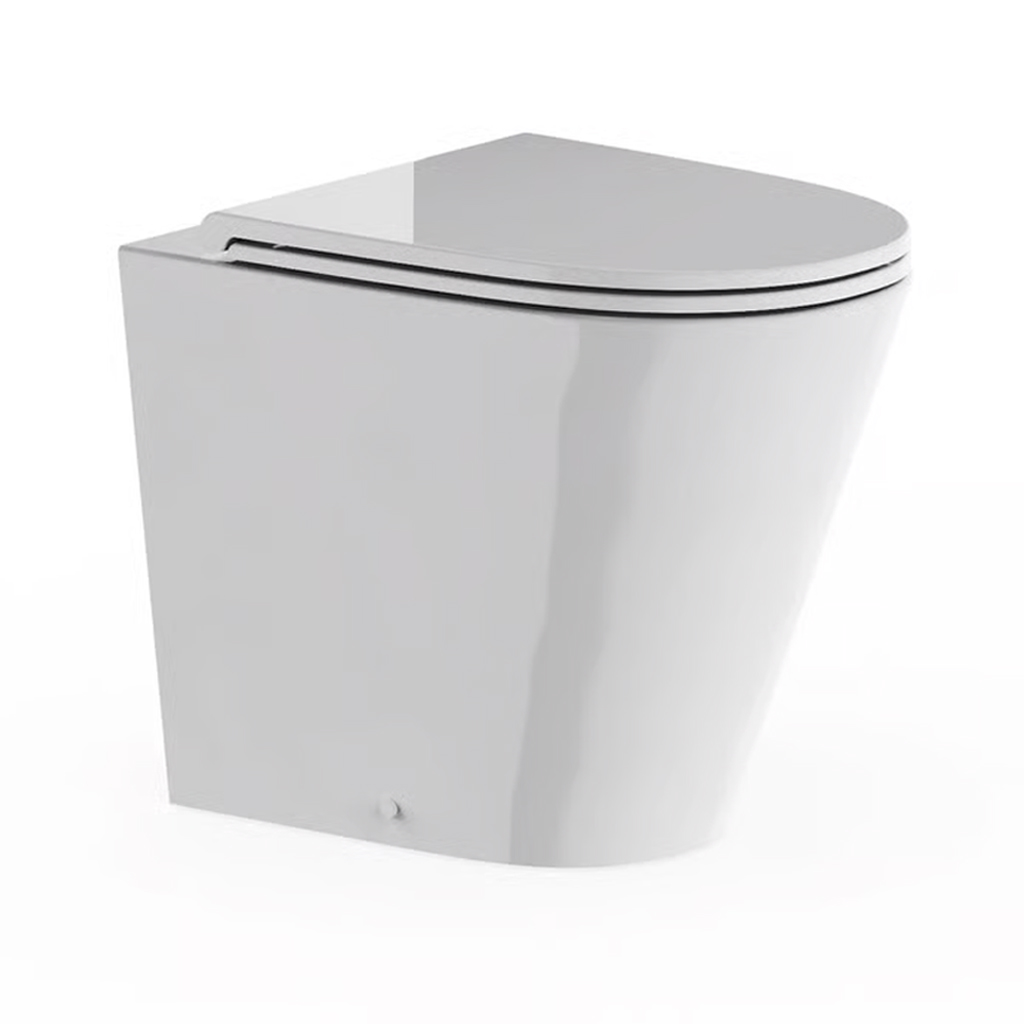 Crosswater Mada Round Back to Wall Rimless Toilet & Soft Close