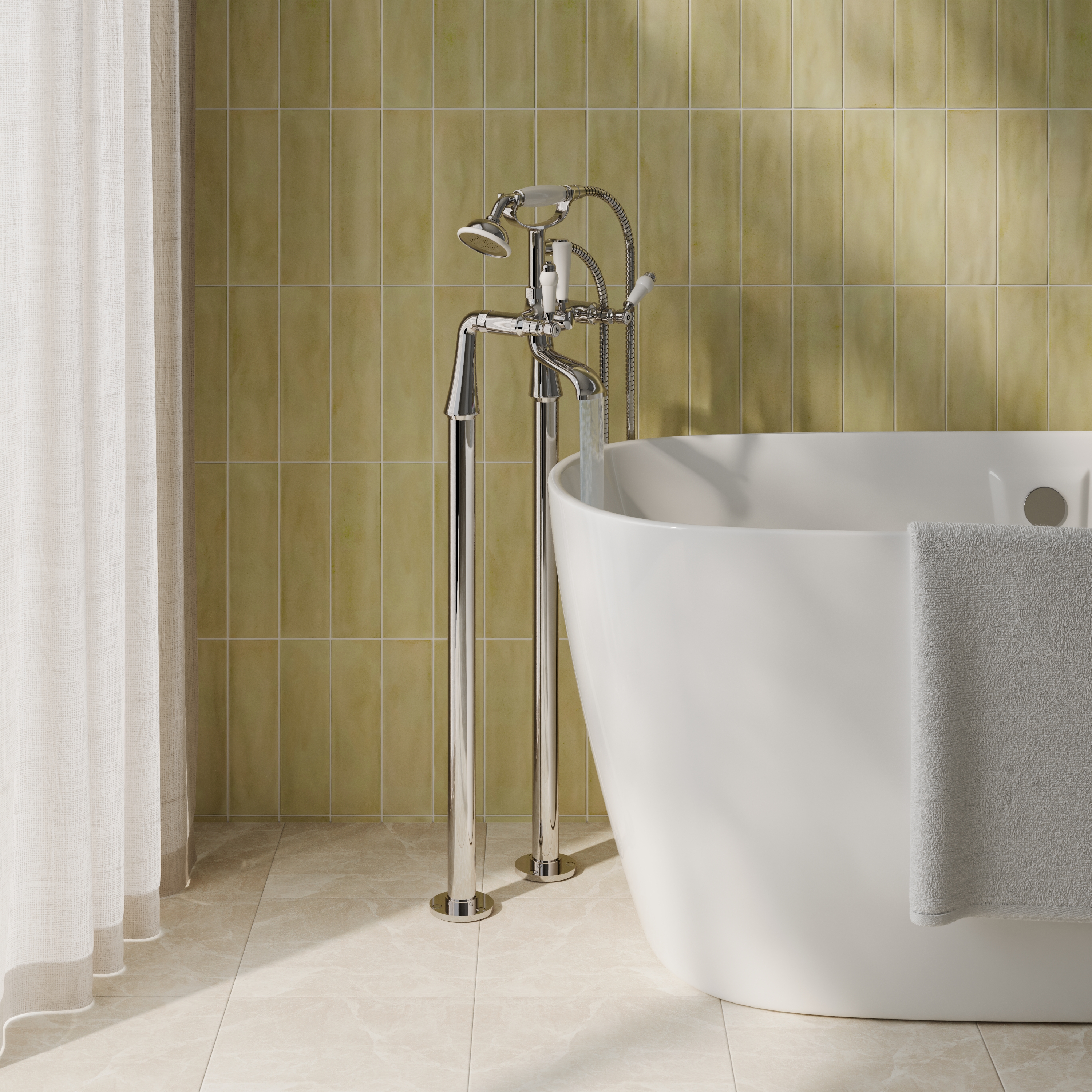 Butler & Rose Eliza Lever Freestanding Bath Shower Mixer Tap